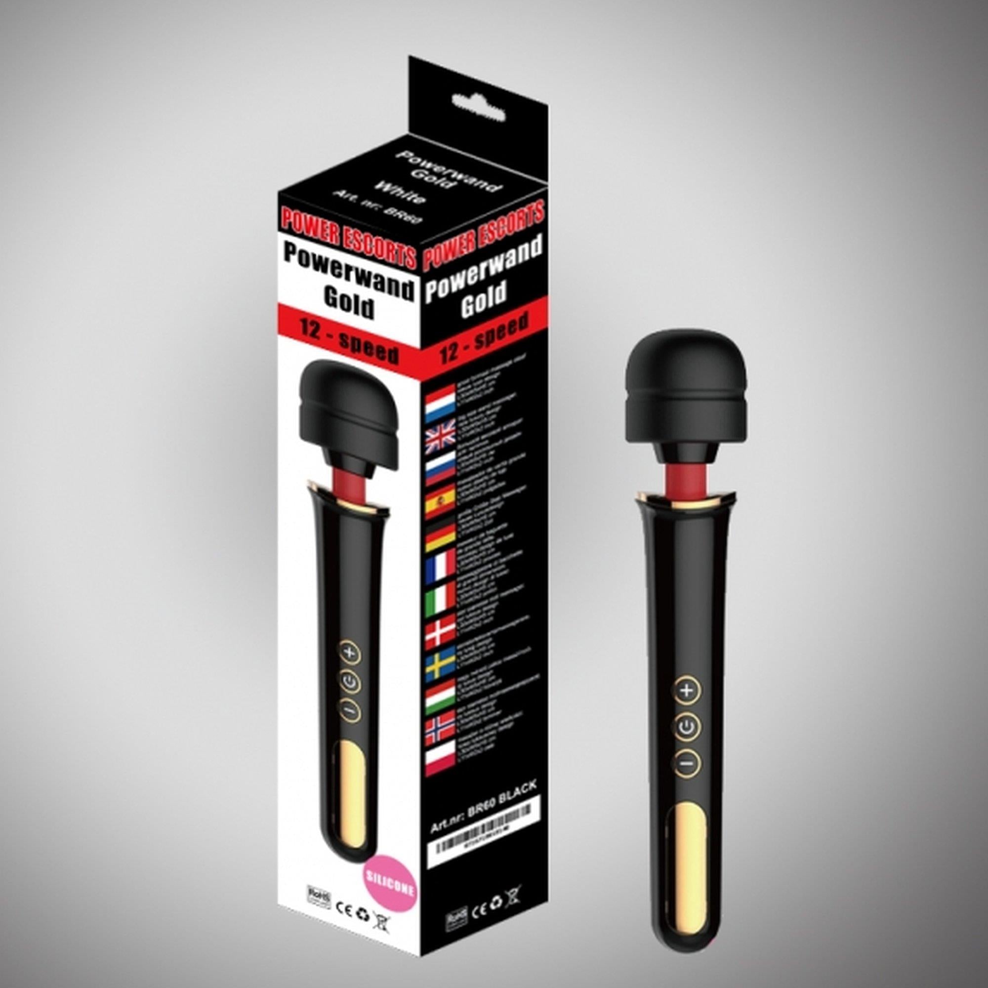 Powerwand gold  black big size wand massager 12 speed rech
