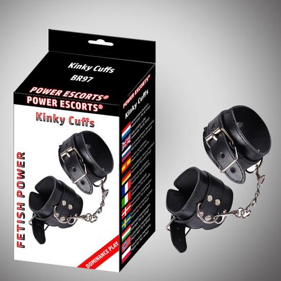 Menottes réglables noires Kinky Cuffs