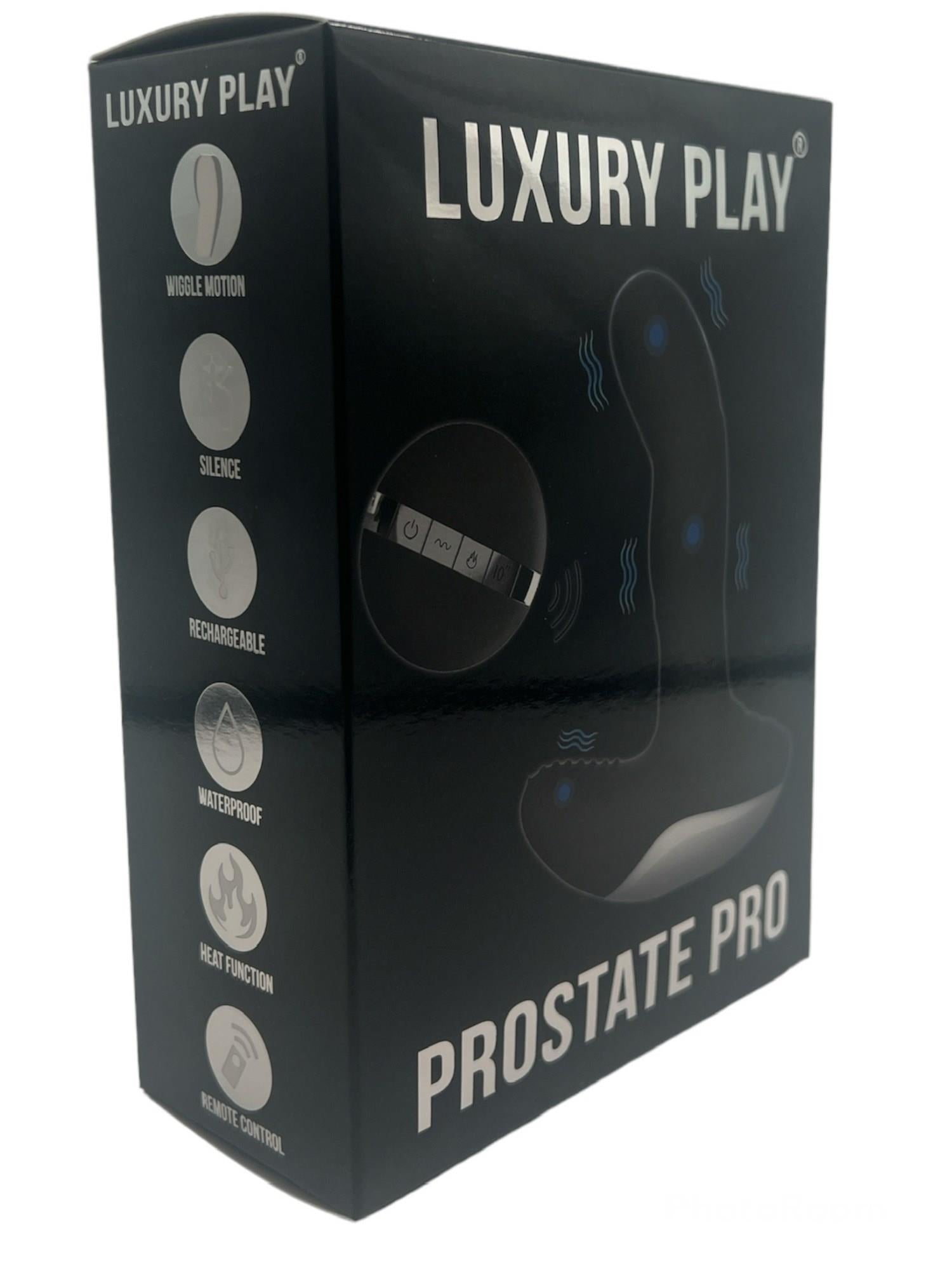 Luxury Play Prostate Stimulator – Silicone Usb Massager – 7 Function – Pulsator – Heating – Black