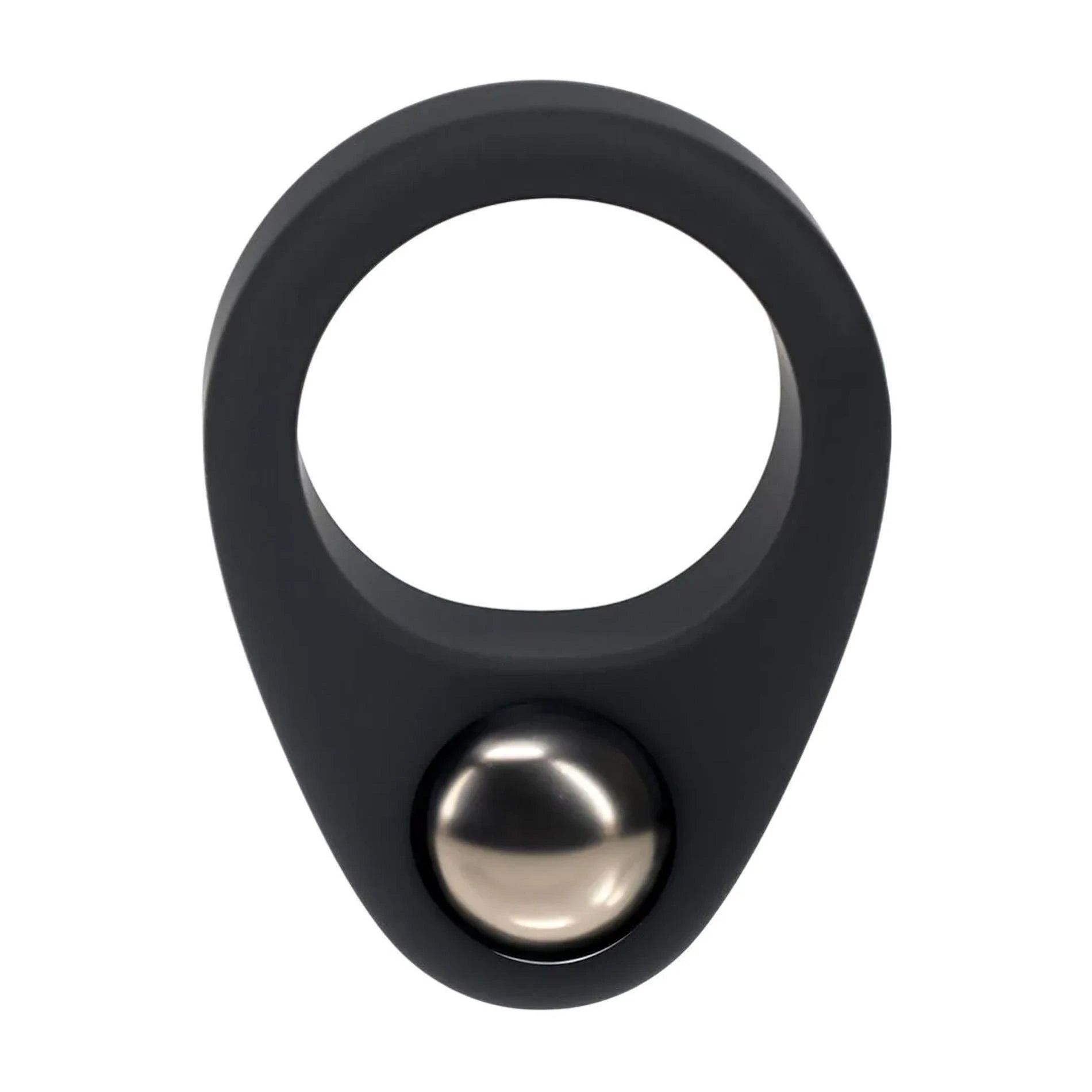 Bague pénienne lestée en silicone liquide simple – Noire