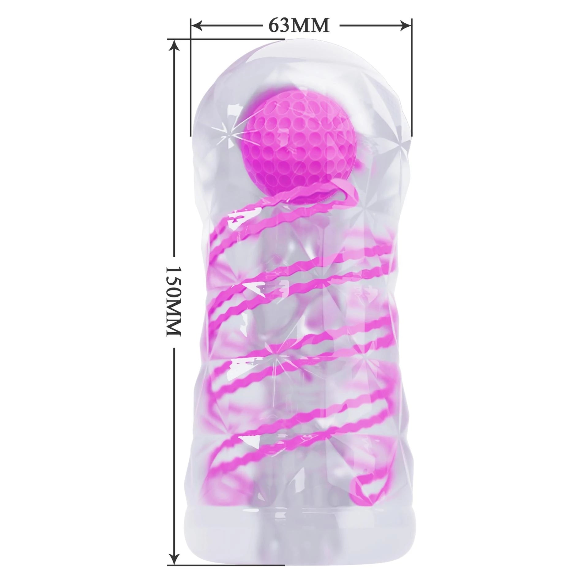 PRETTY LOVE - Transparent masturbator, TPR