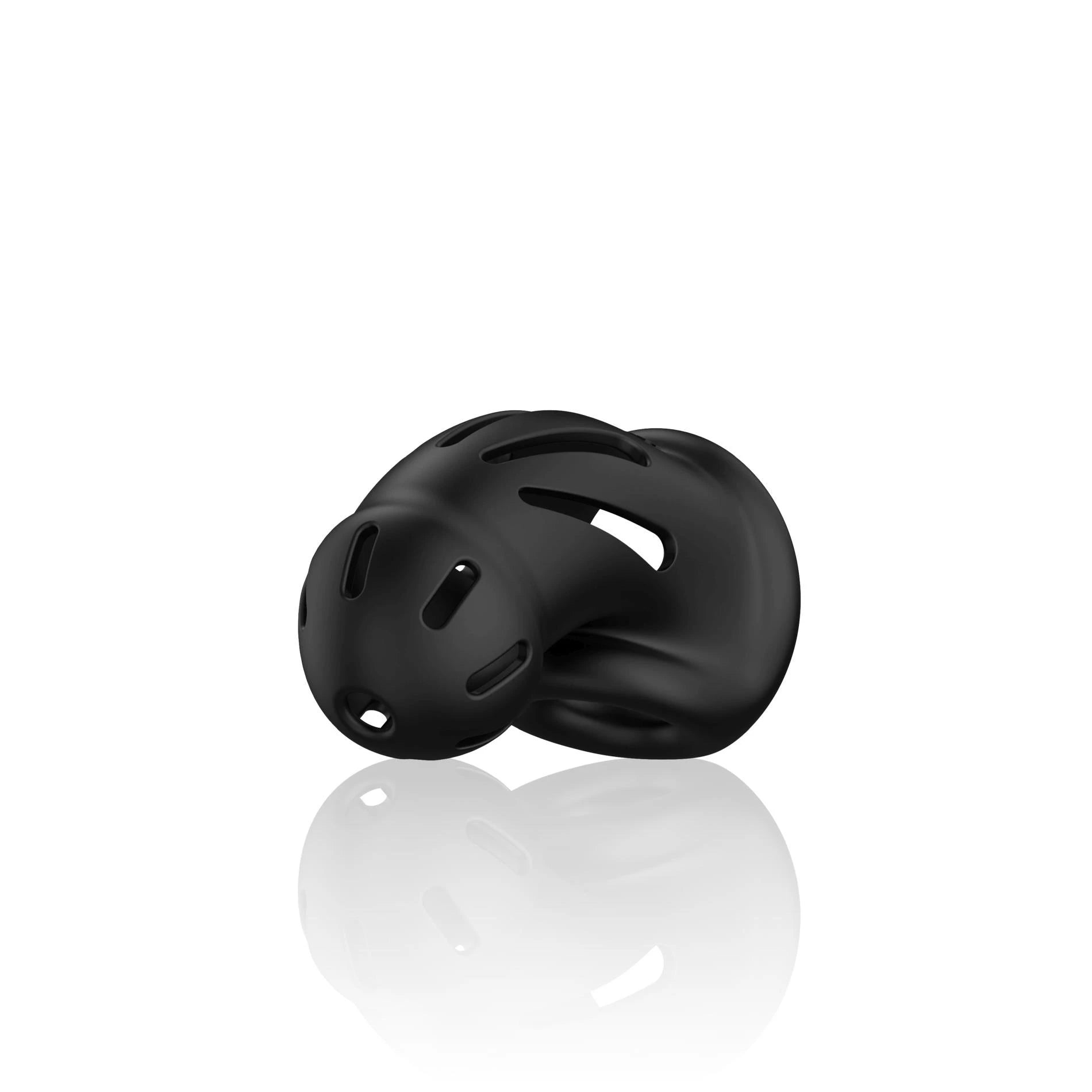 Modèle 27 - Cage de chasteté en silicone ultra doux - Noir