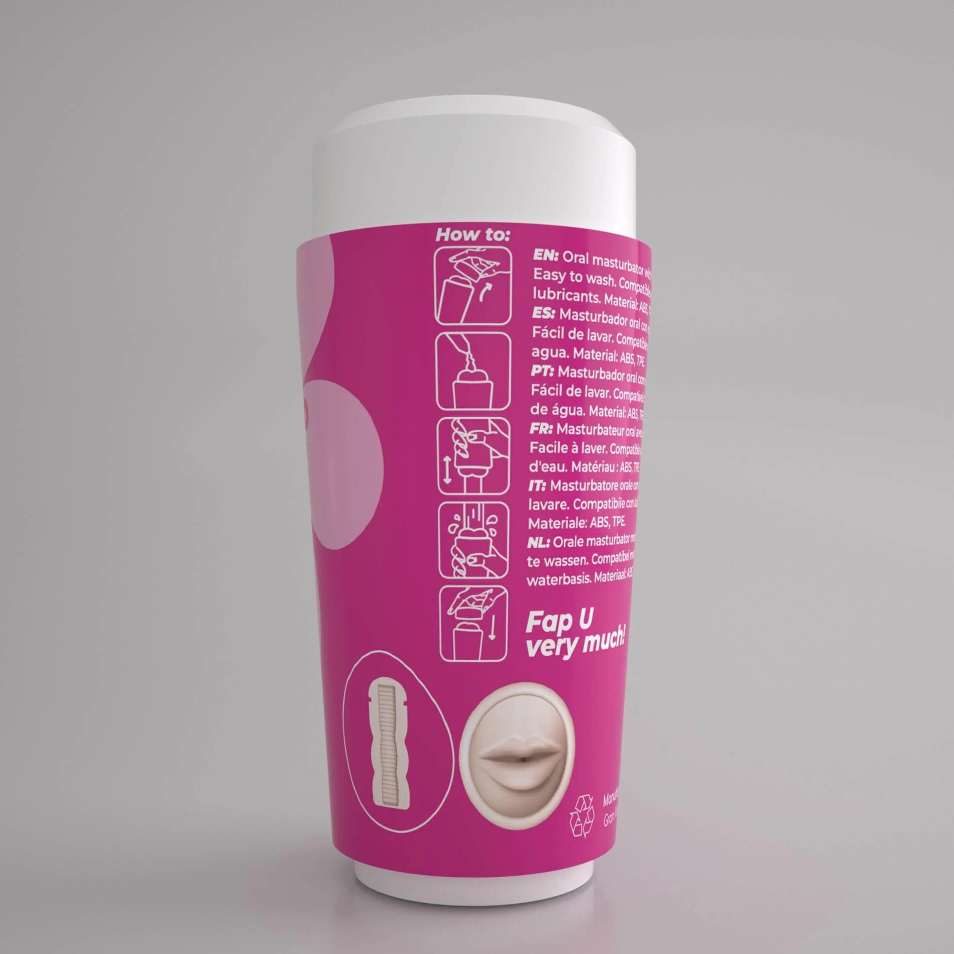 Fappucino Sweet Kiss - Oral Masturbator Cup - Pink