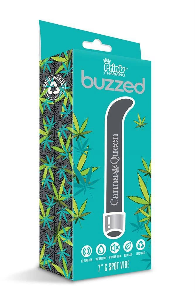 PRINTS CHARMING BUZZED VIBRO STIMULATEUR POINT G 7" CANNA QUEEN