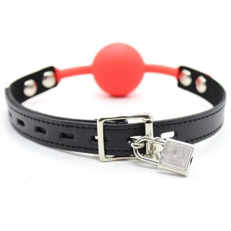 Bâillon boule + Bloc (rouge)