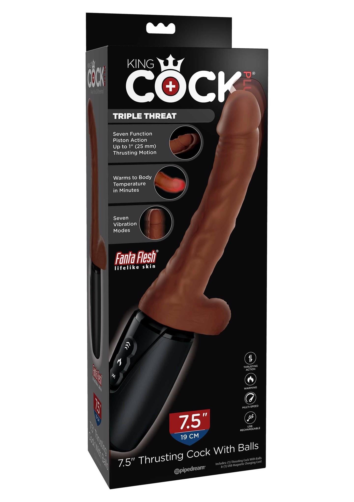 7.5" Thrusting Cock with Balls