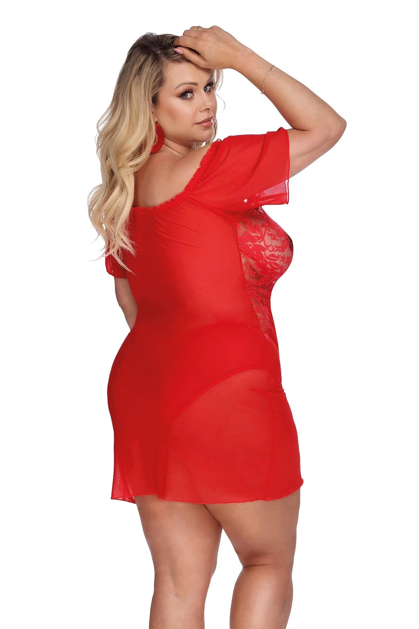 CAMARI ROUGE (CHEMISE/HALKA) L+