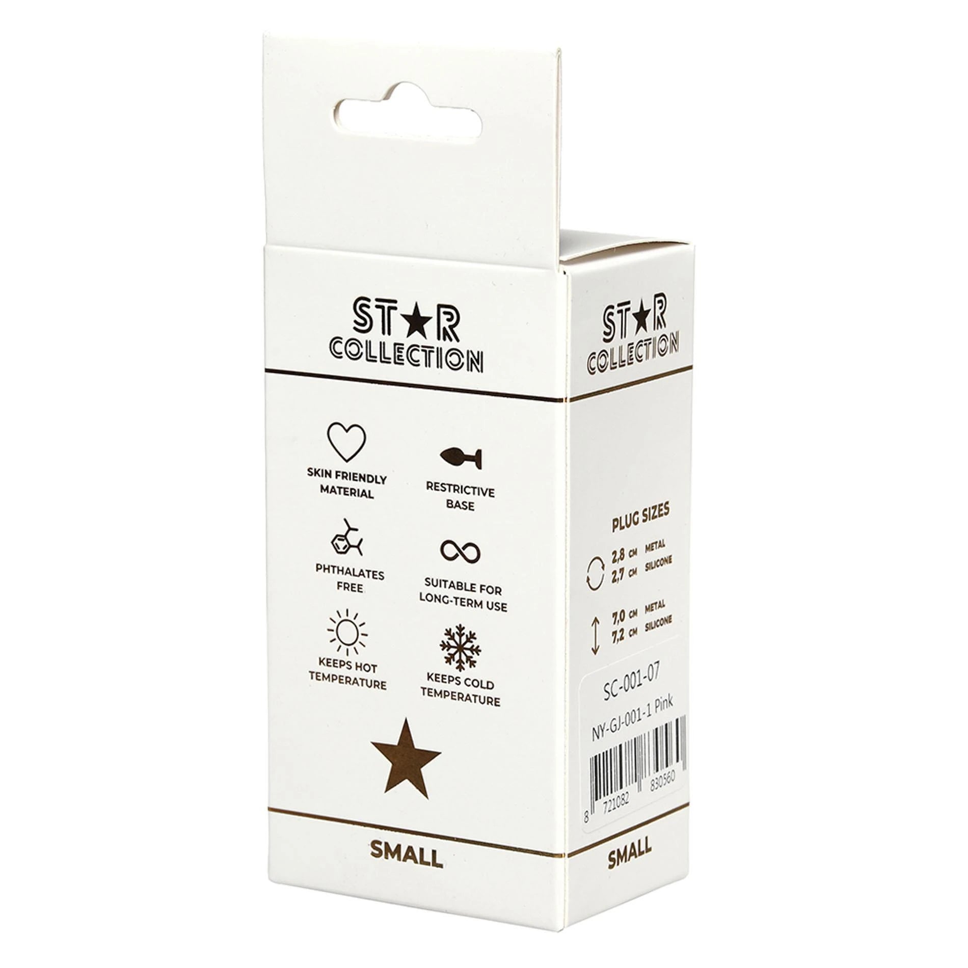 Star Collection - Plug anal en silicone rose - Pierre rose clair