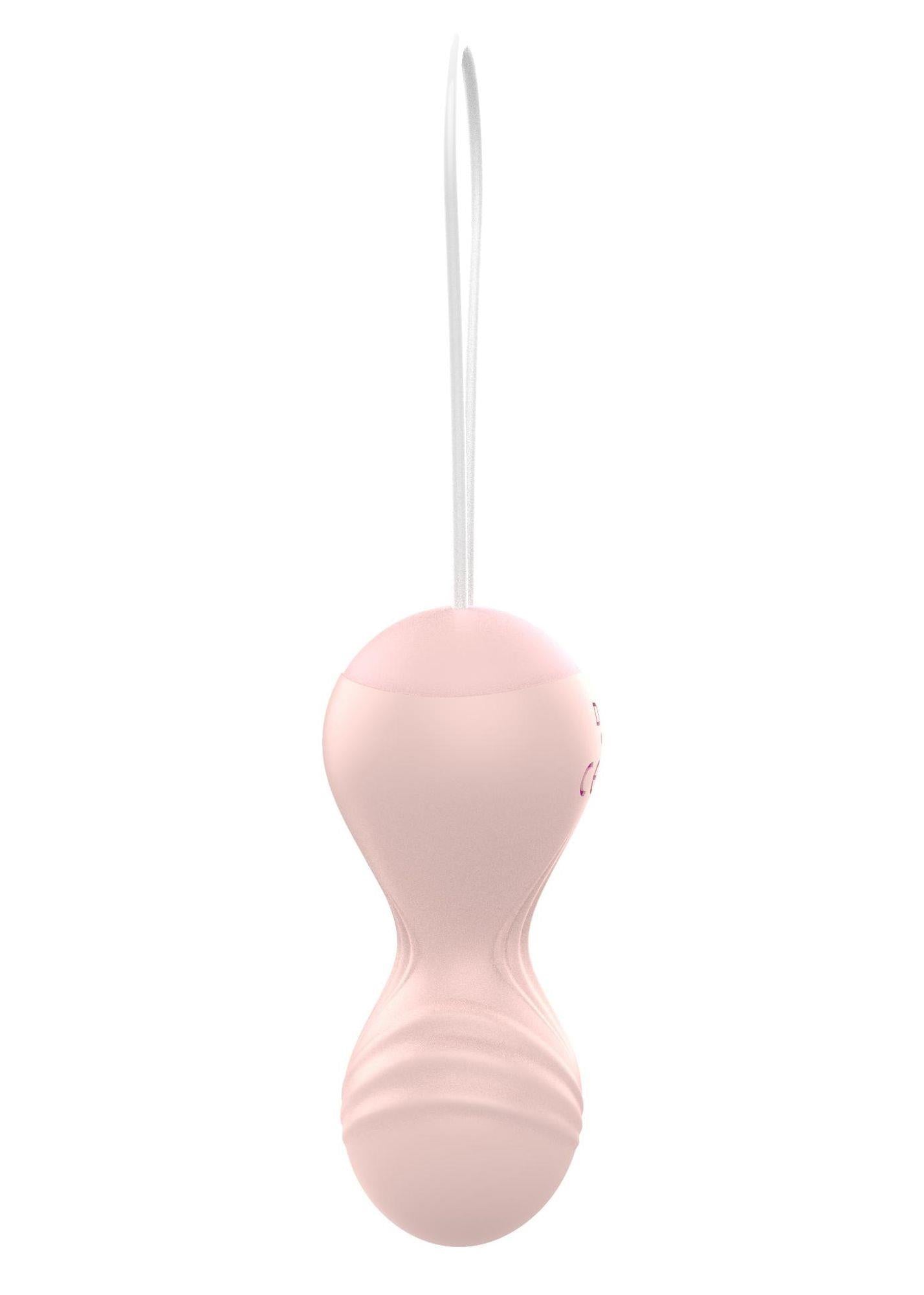 Vibrating Silicone Kegel Balls USB 10 Function / Remote control -Flesh
