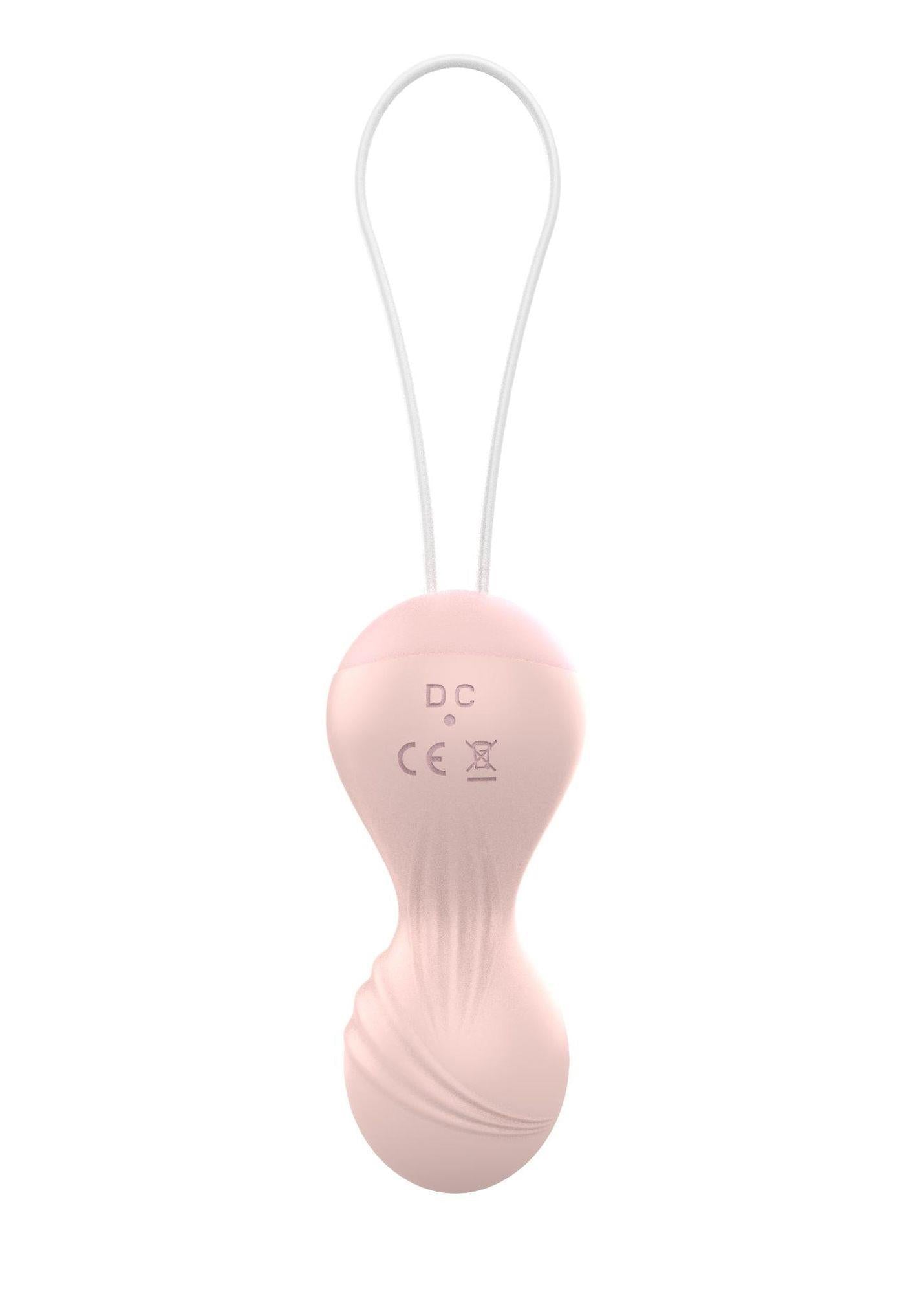 Vibrating Silicone Kegel Balls USB 10 Function / Remote control -Flesh