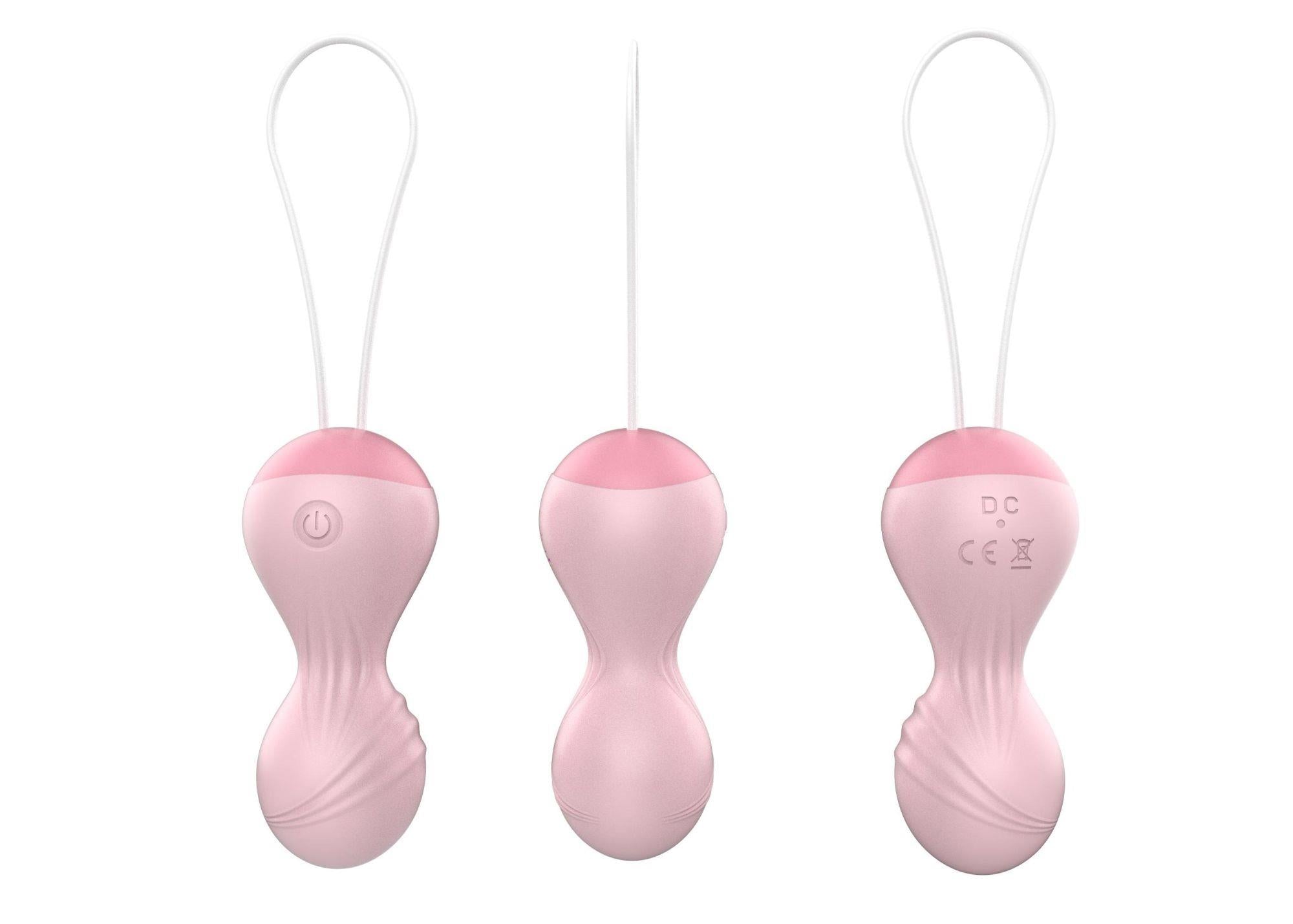 Vibrating Silicone Kegel Balls USB 10 Function / Remote control -Flesh