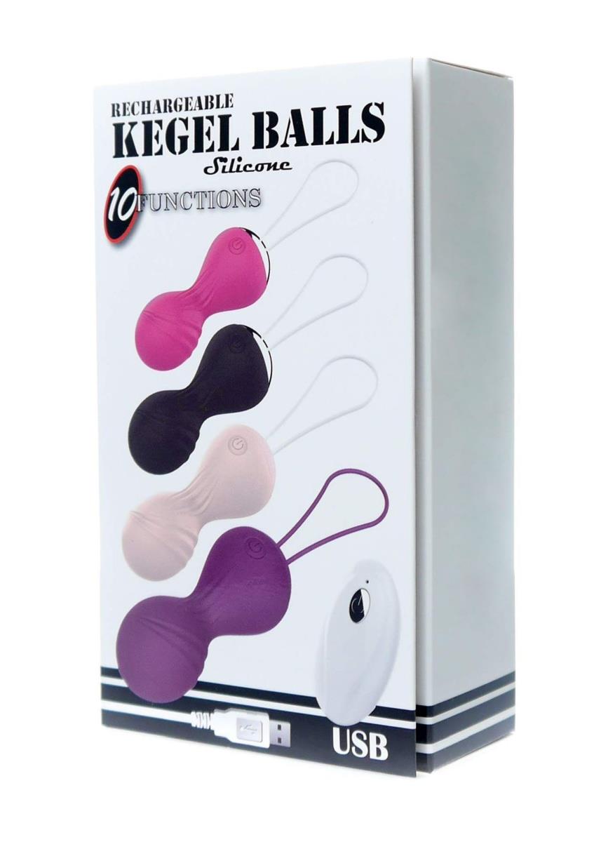 Vibrating Silicone Kegel Balls USB 10 Function / Remote control -Flesh