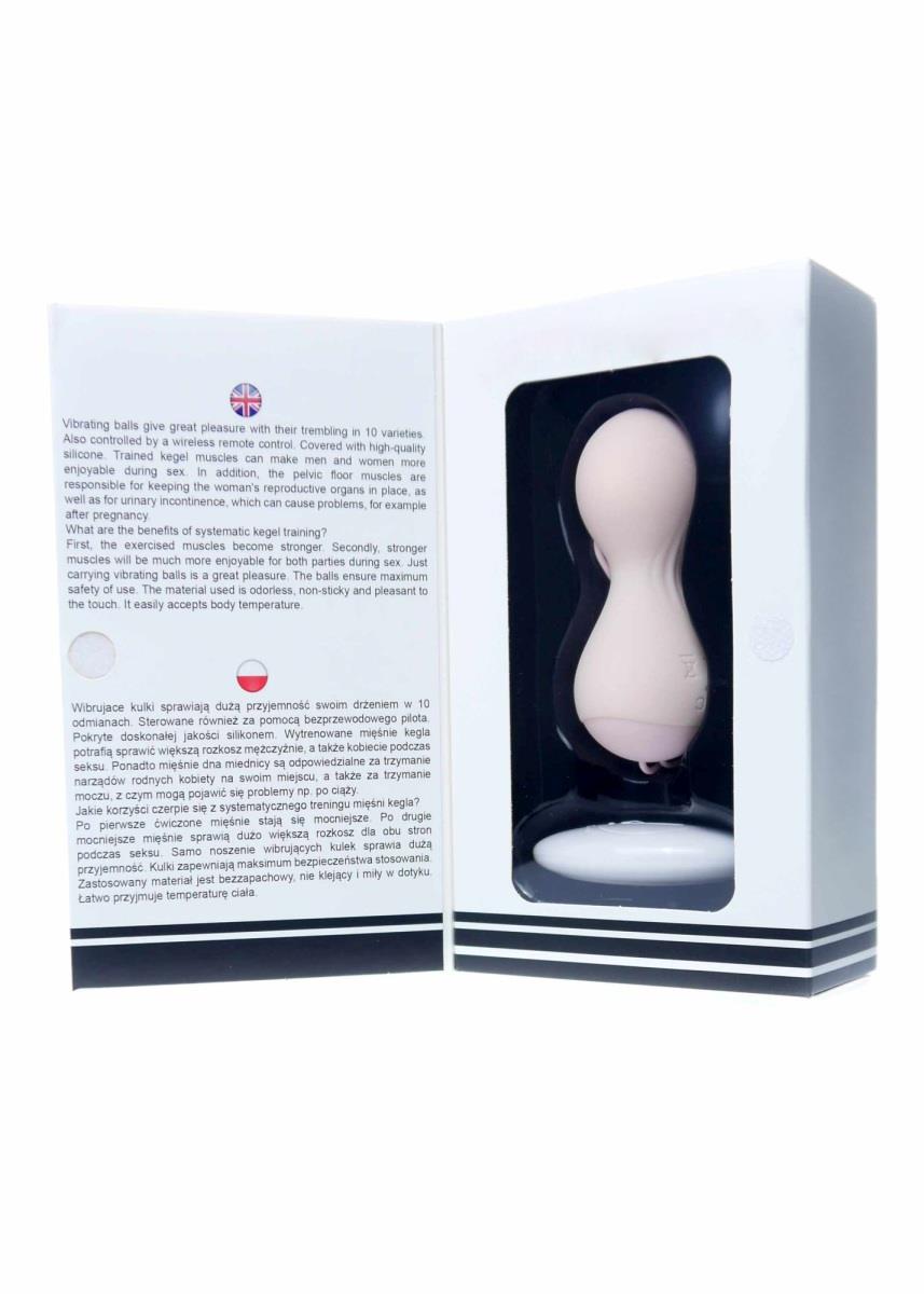Vibrating Silicone Kegel Balls USB 10 Function / Remote control -Flesh