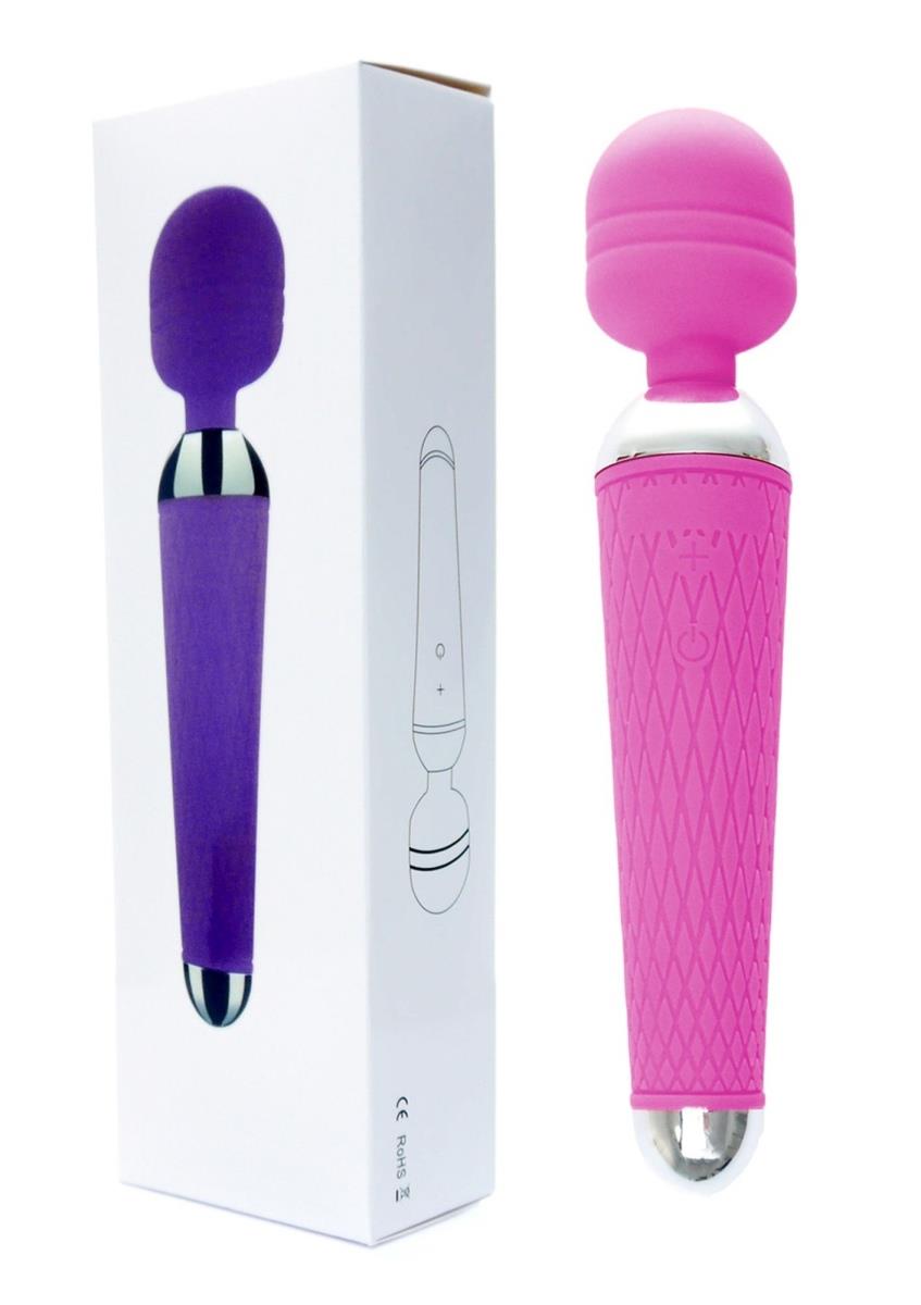 Stymulator-Masseur baguette vibrant USB violet 10 fonctions