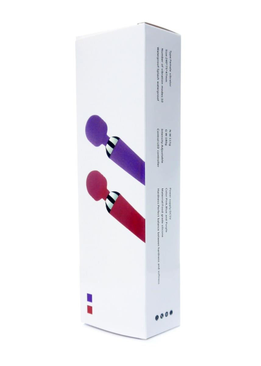 Stymulator-Masseur baguette vibrant USB violet 10 fonctions
