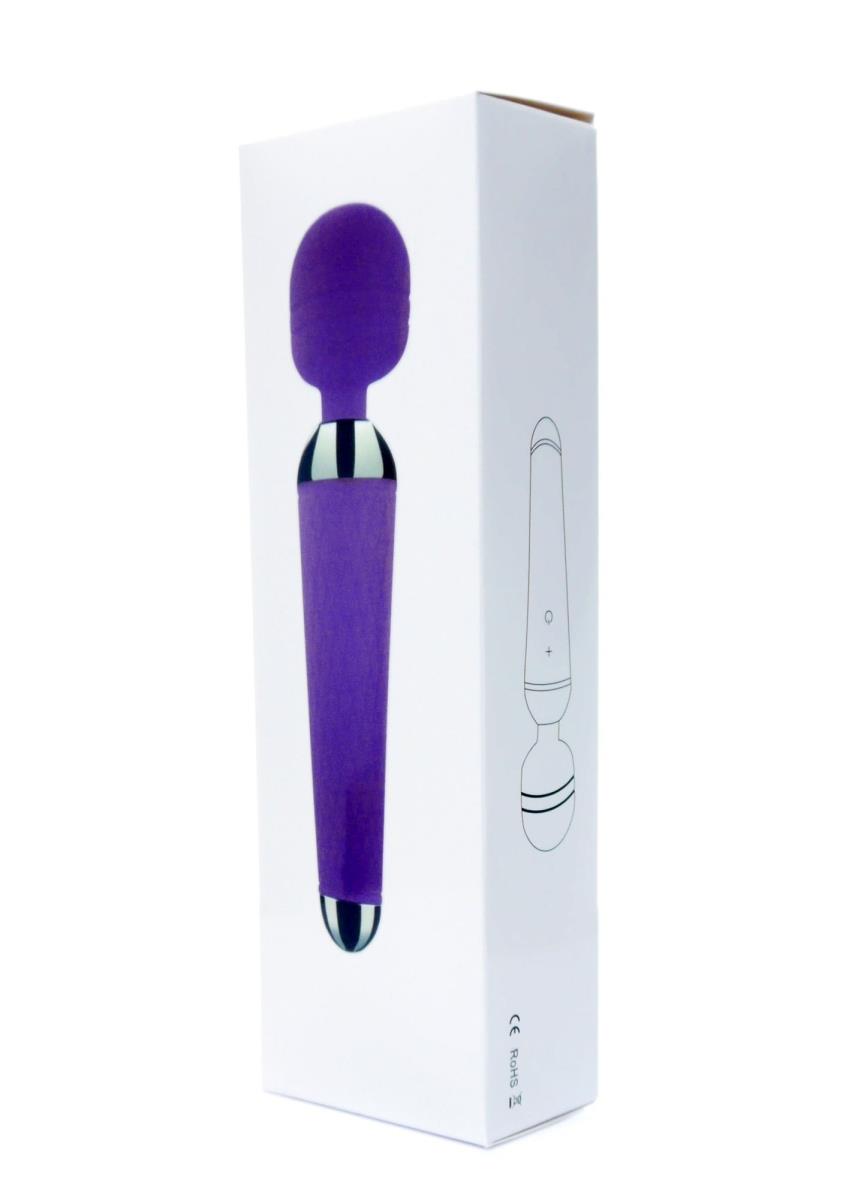 Stymulator-Masseur baguette vibrant USB violet 10 fonctions