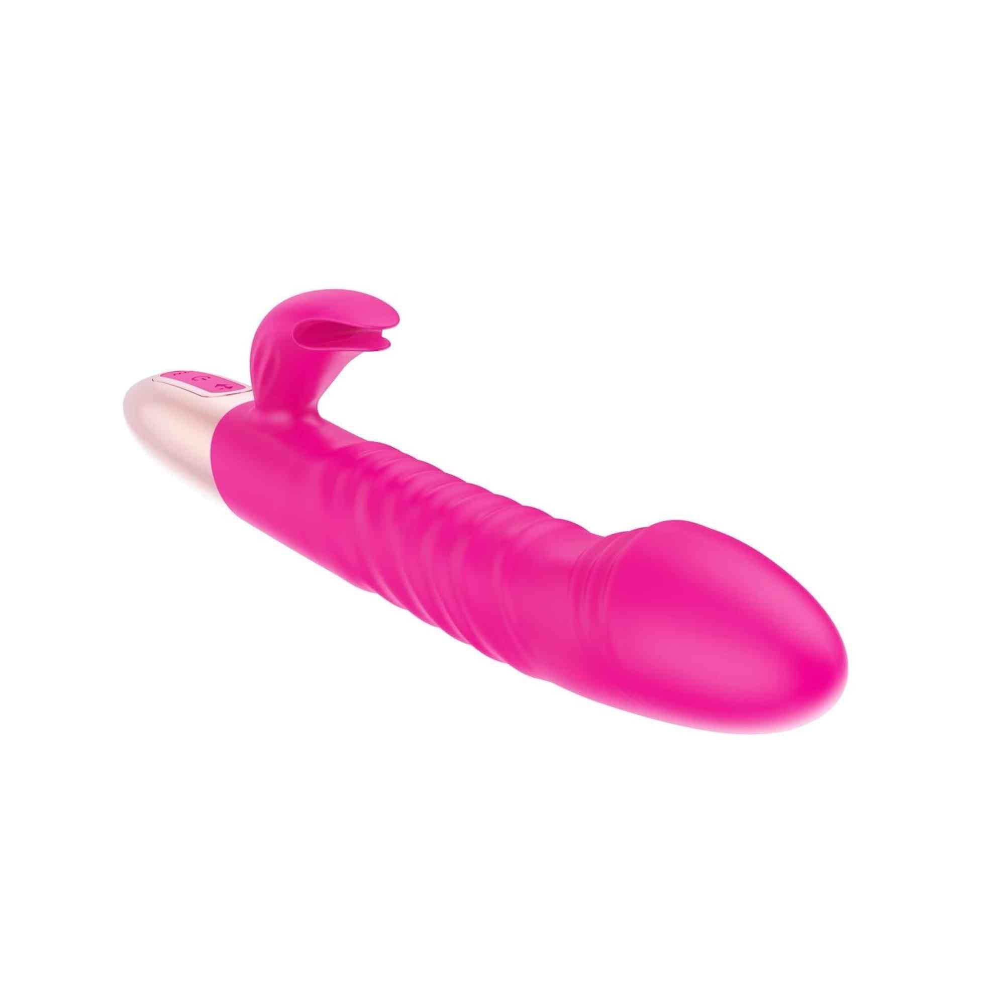 Wibrator - Rechargeable Thrusting Vibrator USB 10 Functions - Heating