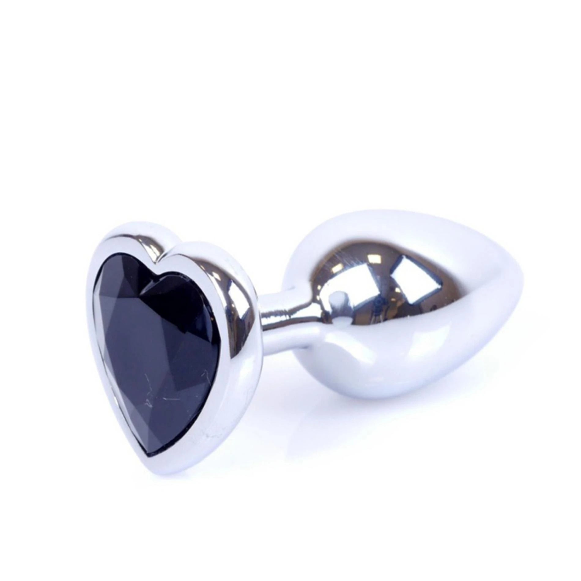 MyLove Toys - Bijoux Coeur PLUG Argent - Noir