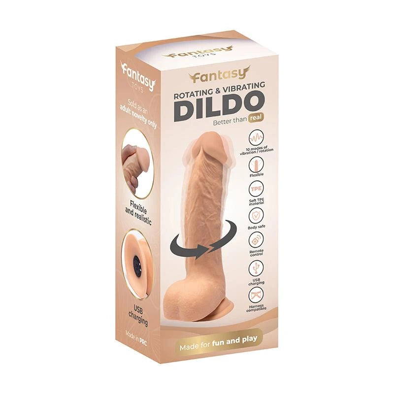 Vibro-godemiché rotatif 22 cm
