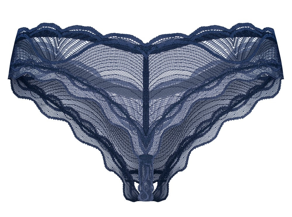 Crotchless Thong Nightly Blue
