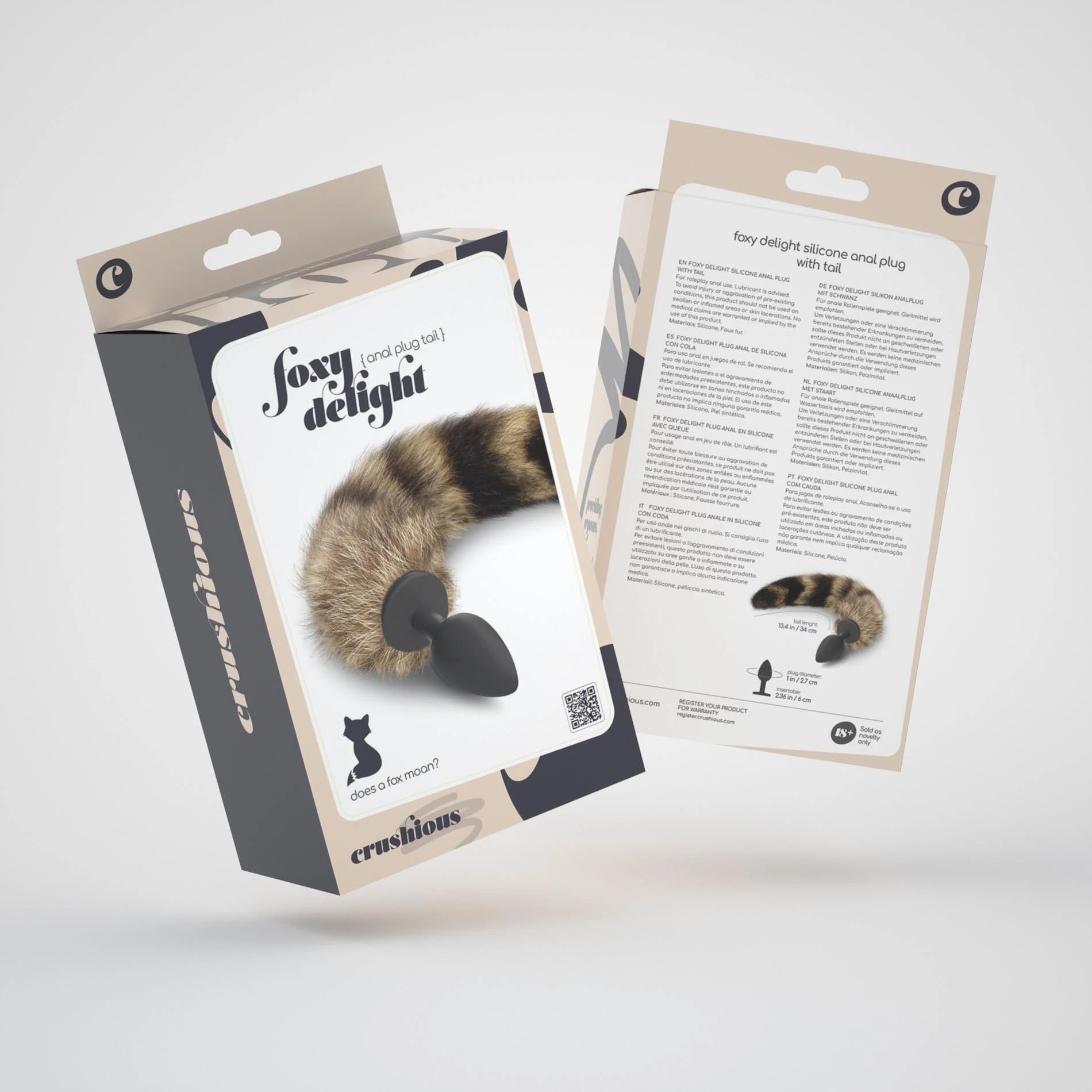 FOXY DELIGHT PLUG ANAL EN SILICONE AVEC QUEUE CRUSHIOUS