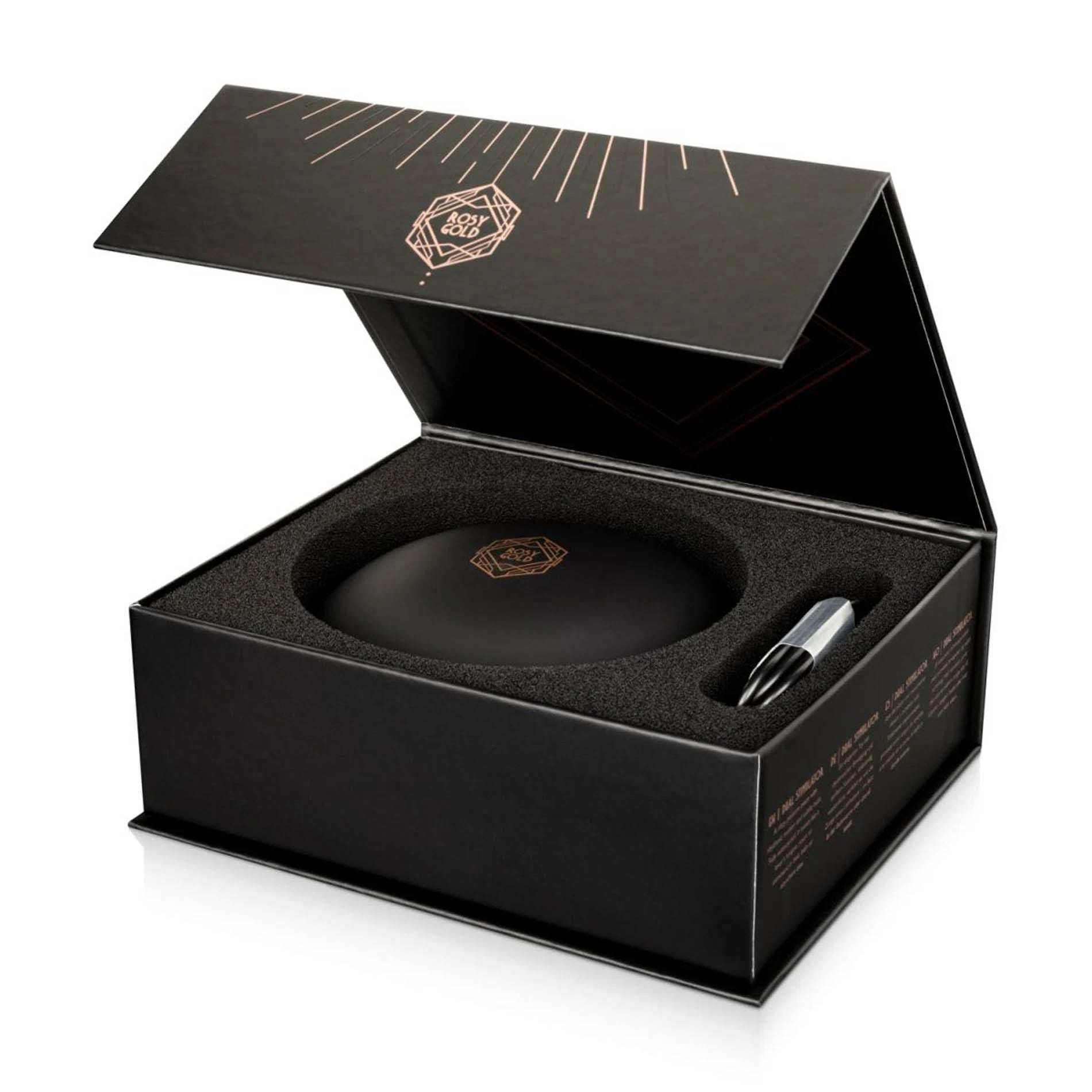 Rosy Gold – Licking Stimulator with Luxury Charging Case – Black