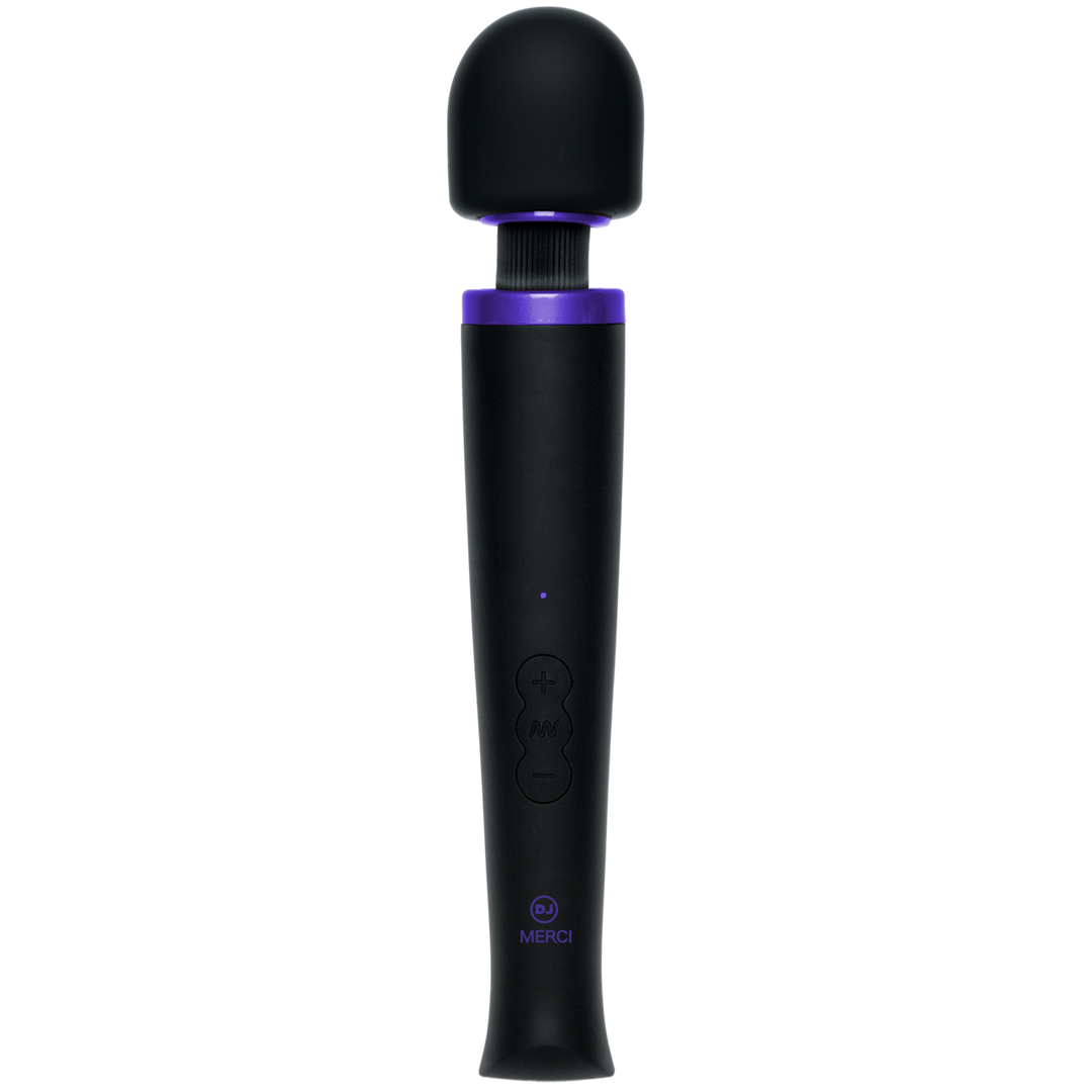 Baguette vibrante rechargeable - Masseur baguette en silicone ultra-puissant - Noir