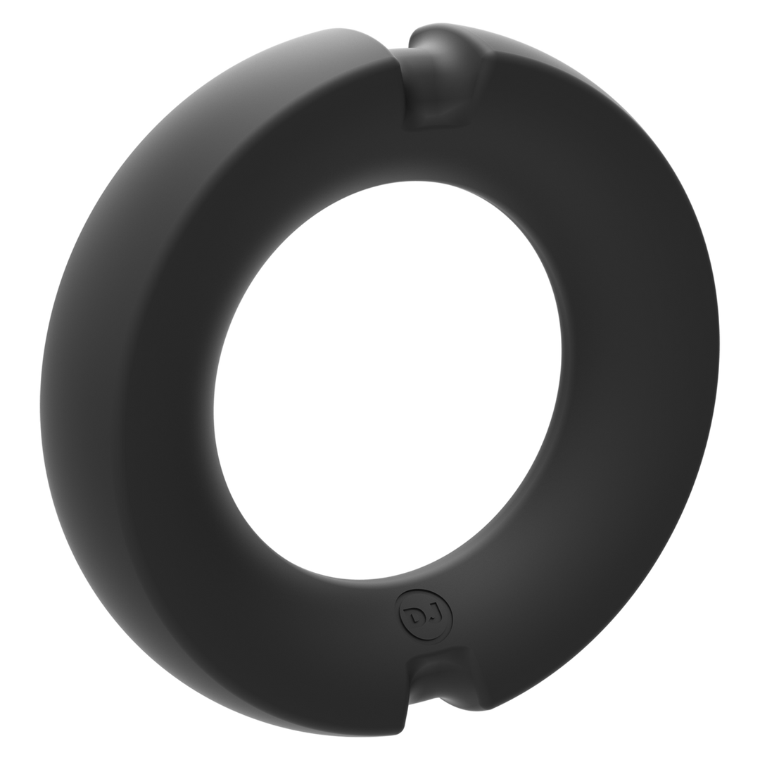 The Paradox - Anneau pénien en silicone et métal - 45 mm - Noir