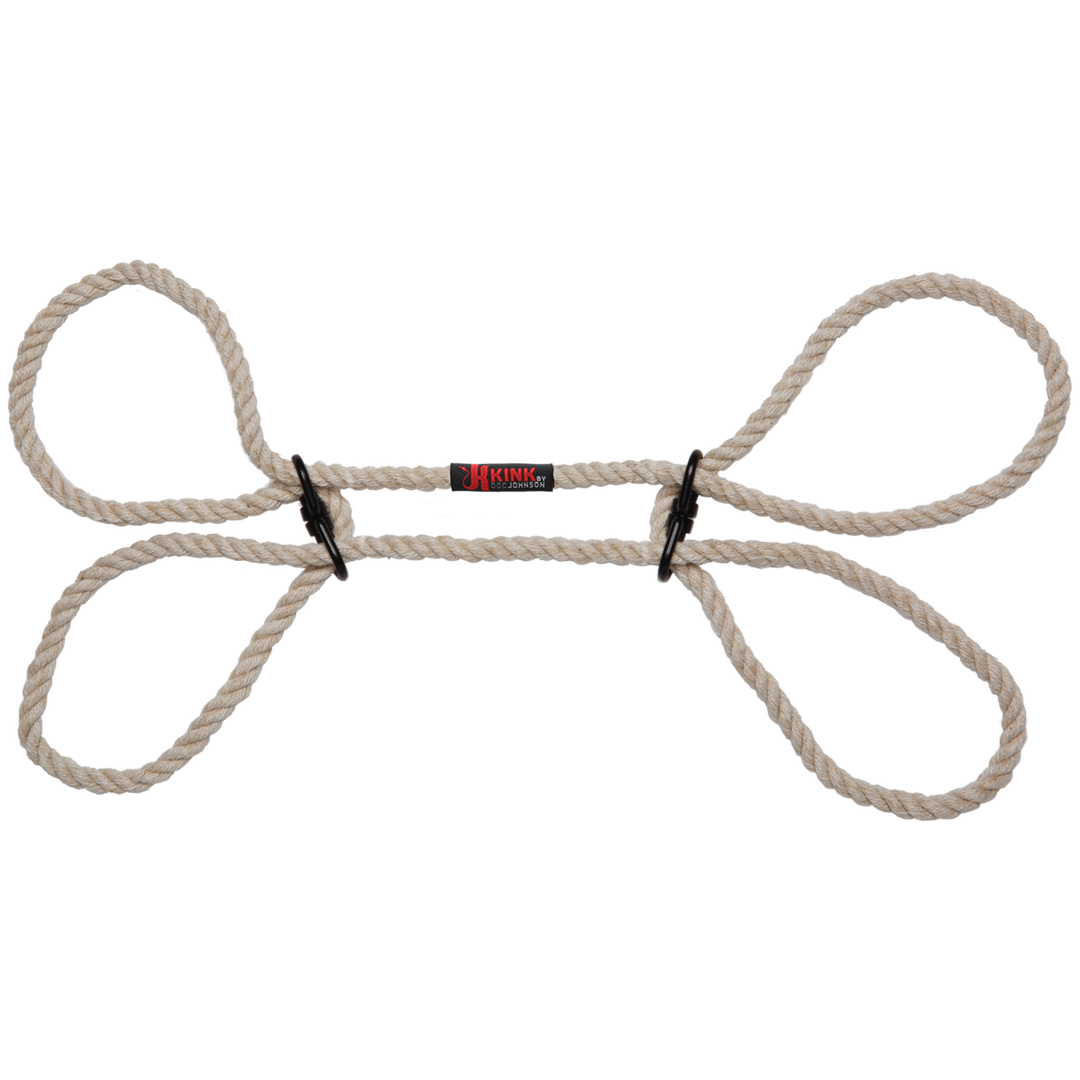 Restrain - Menottes ou fers de 6 mm en chanvre pour poignet ou cheville - Naturel