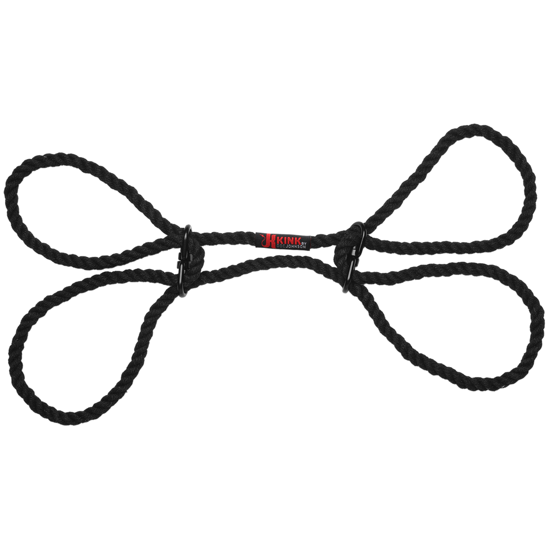 Restrain - 6mm Hemp Wrist or Ankle Cuffs - Black