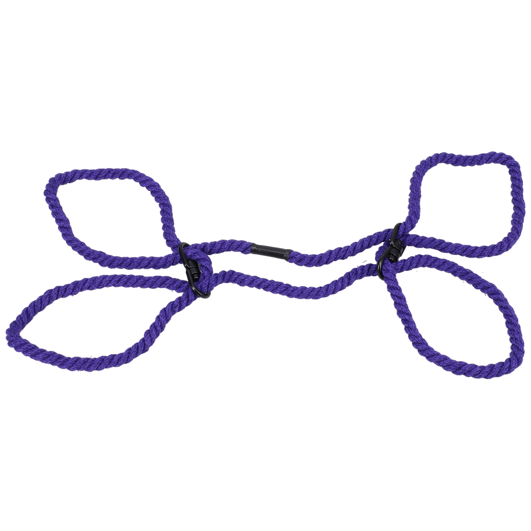 Restrain - 6mm Hemp Wrist or Ankle Cuffs - Purple