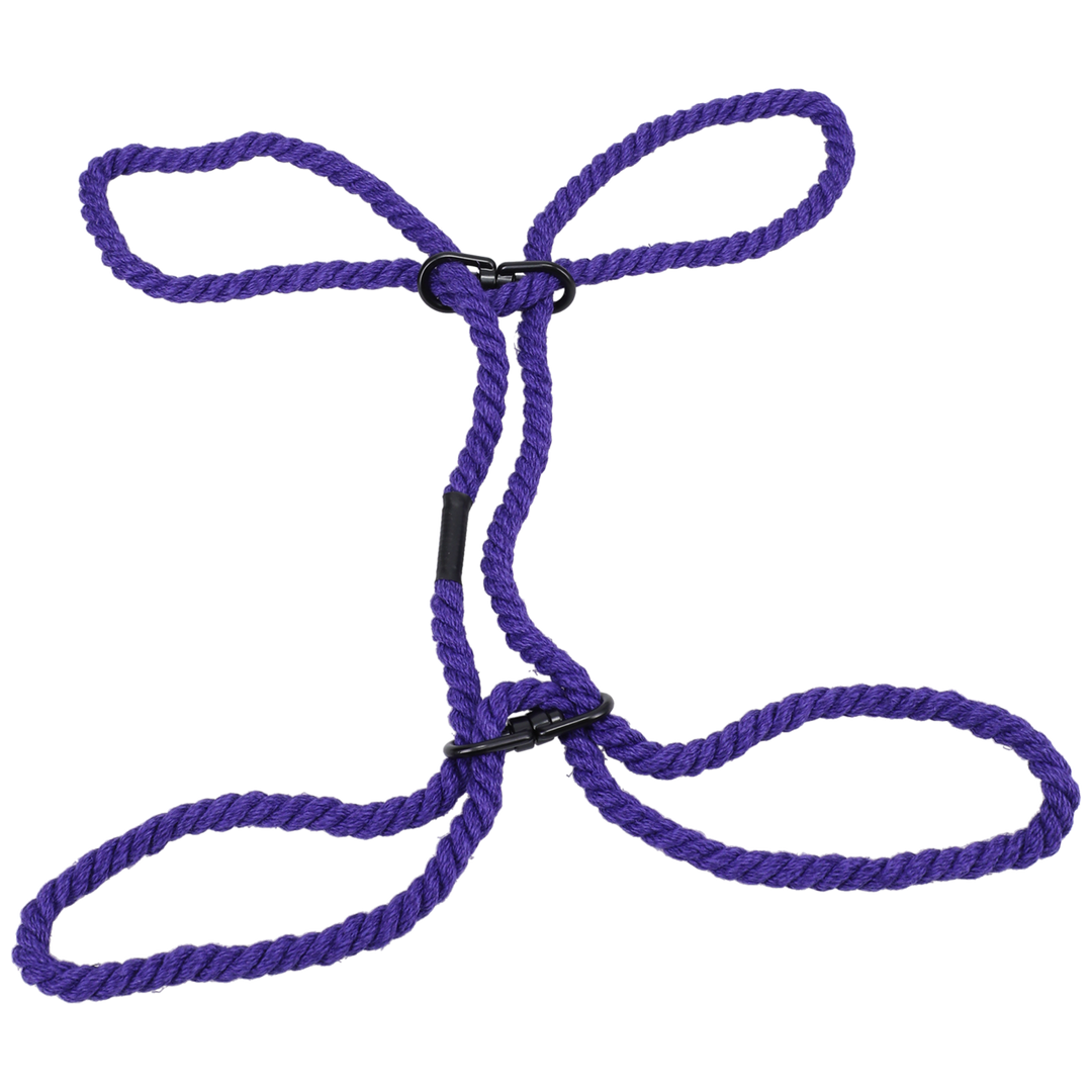 Restrain - 6mm Hemp Wrist or Ankle Cuffs - Purple
