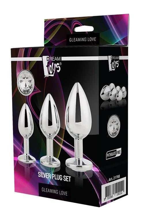 ENSEMBLE DE PLUGS GLEAMING LOVE EN ARGENT