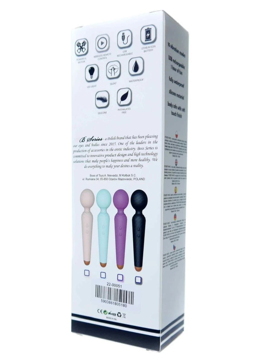 Stymulator-Power Wand Rechargeable USB 10 Fonctions - Noir