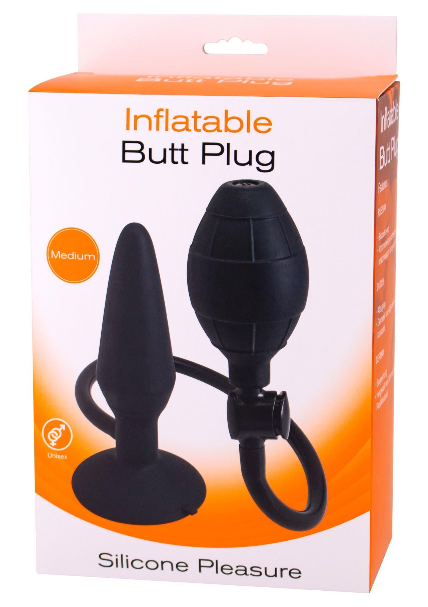 Butt plug gonflable M noir