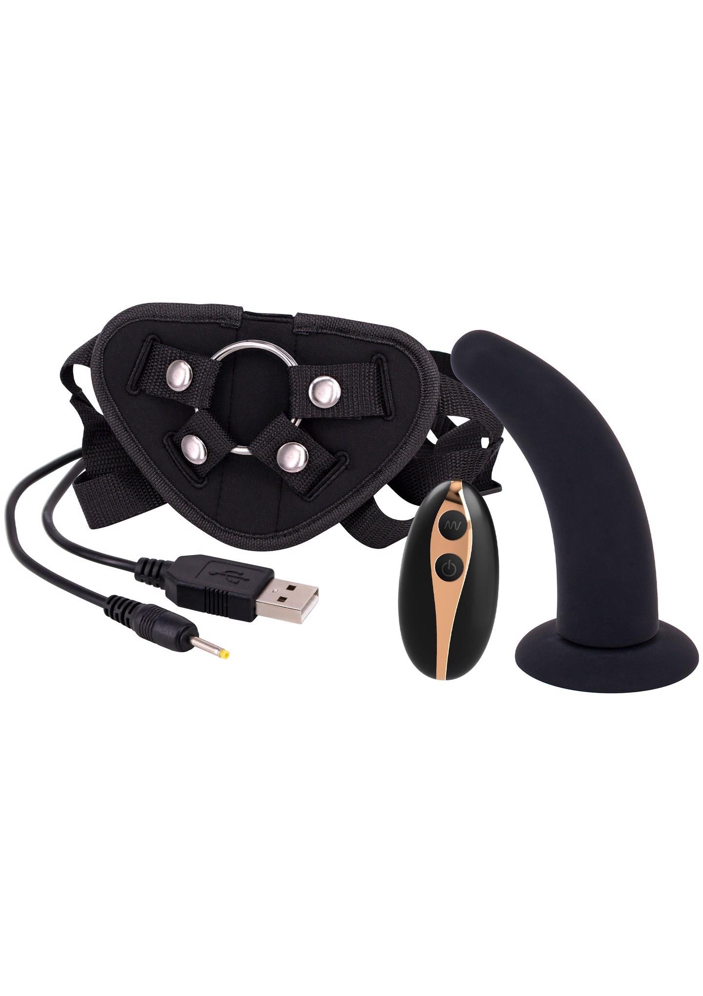 5INCH VIBRATION DILDO STRAP-ON BLACK