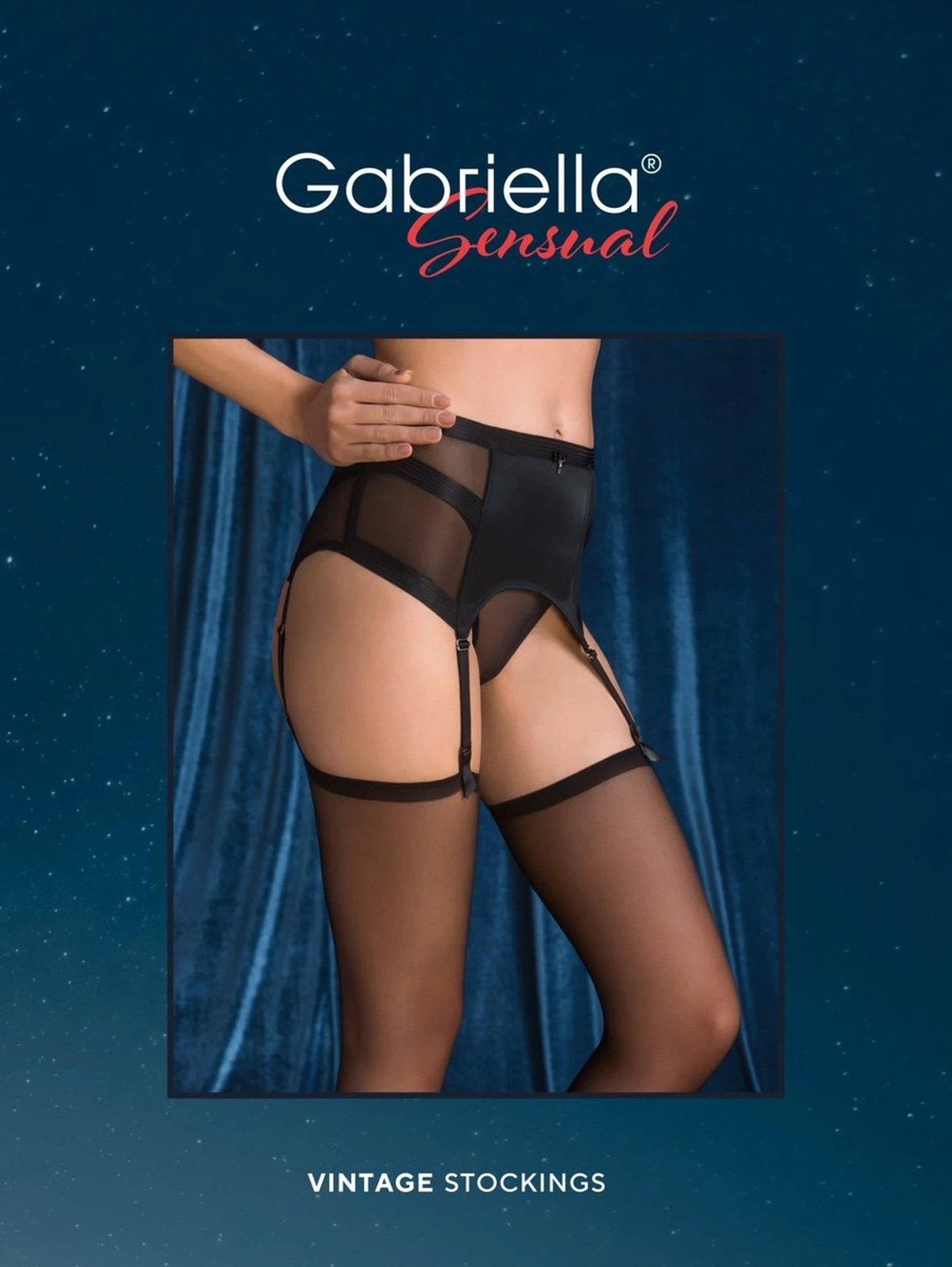 Underwear-Hosiery VINTAGE STOCKINGS Black XL/XXL