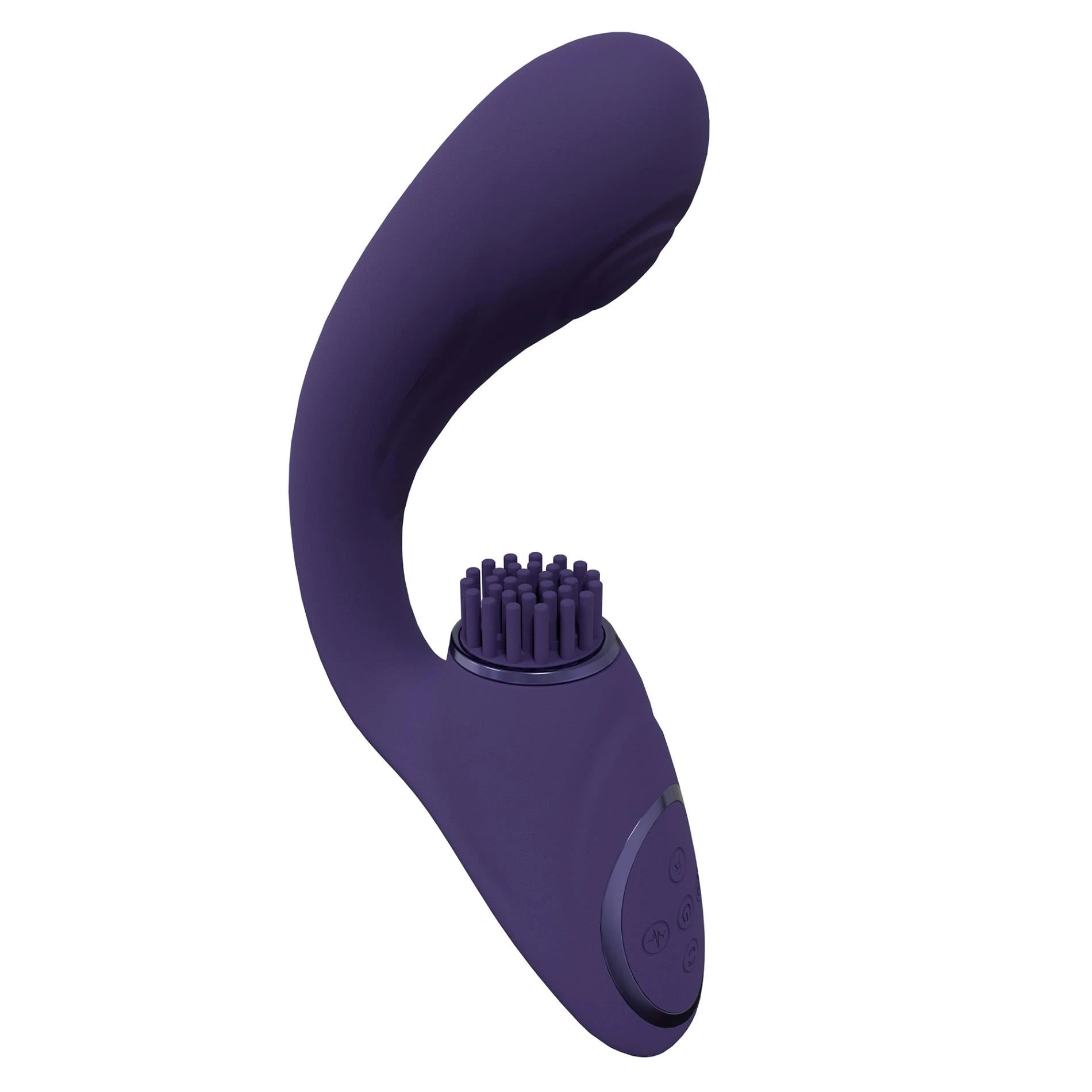 Gen - Vibrateur rechargeable triple action point G avec ondes pulsées et picots vibrants - Violet