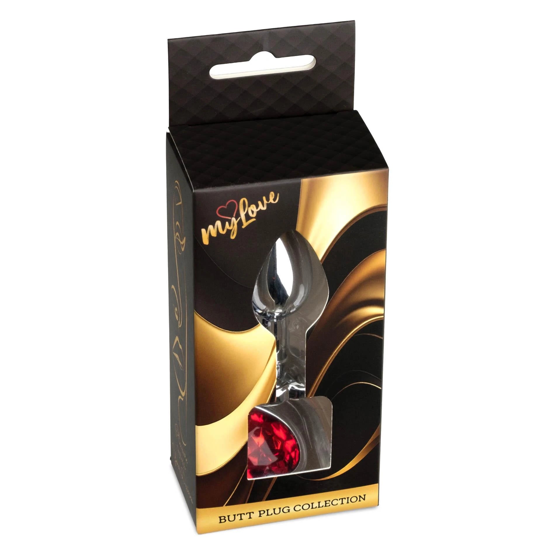 MyLove Toys - Bijoux Coeur PLUG Argent - Rouge