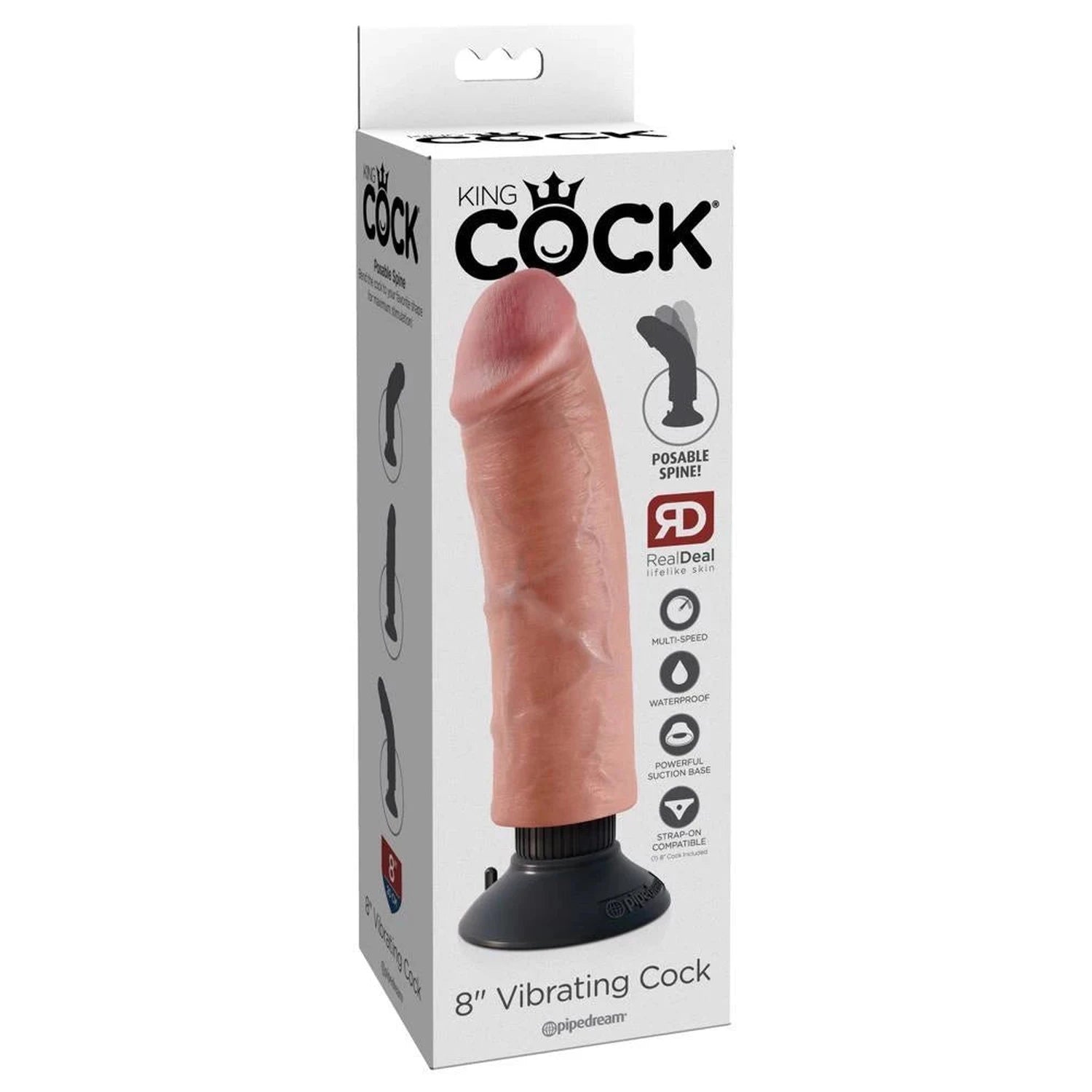 8" Vibrating Cock