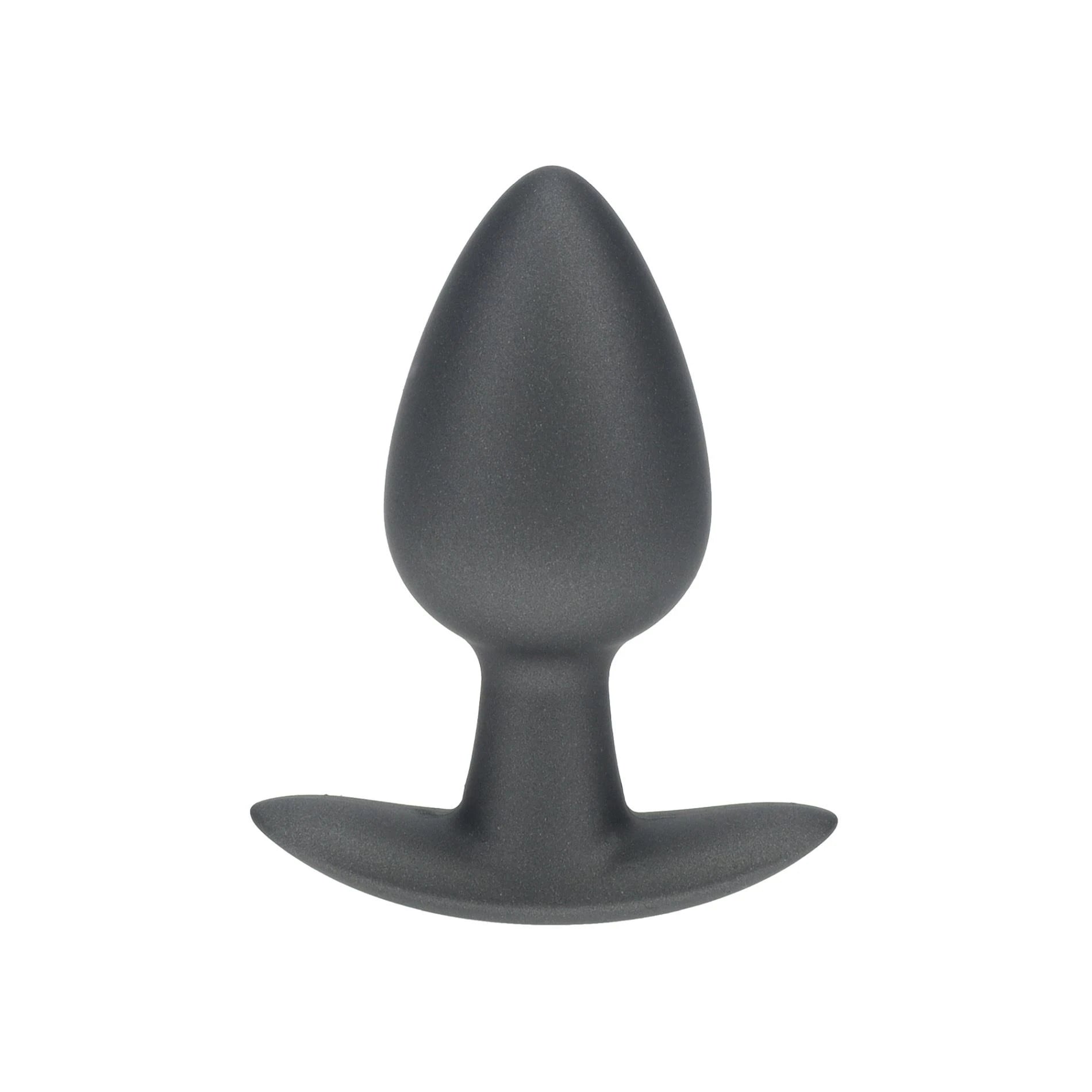 Plug anal en silicone lisse - Taille M - 3,1 / 7,9 cm - Gunmetal