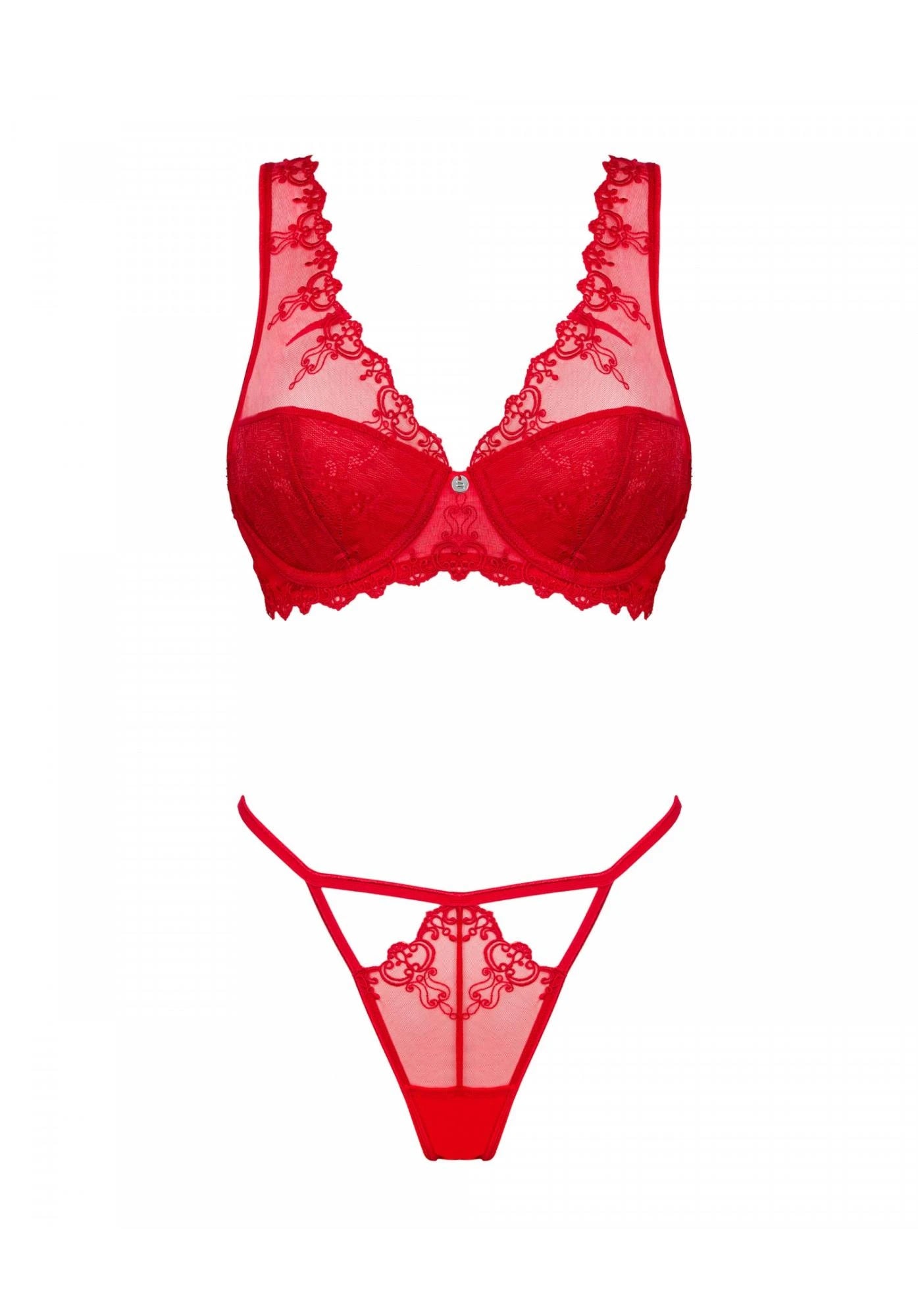 Lingerie-Lonesia 2-piece set red L/XL