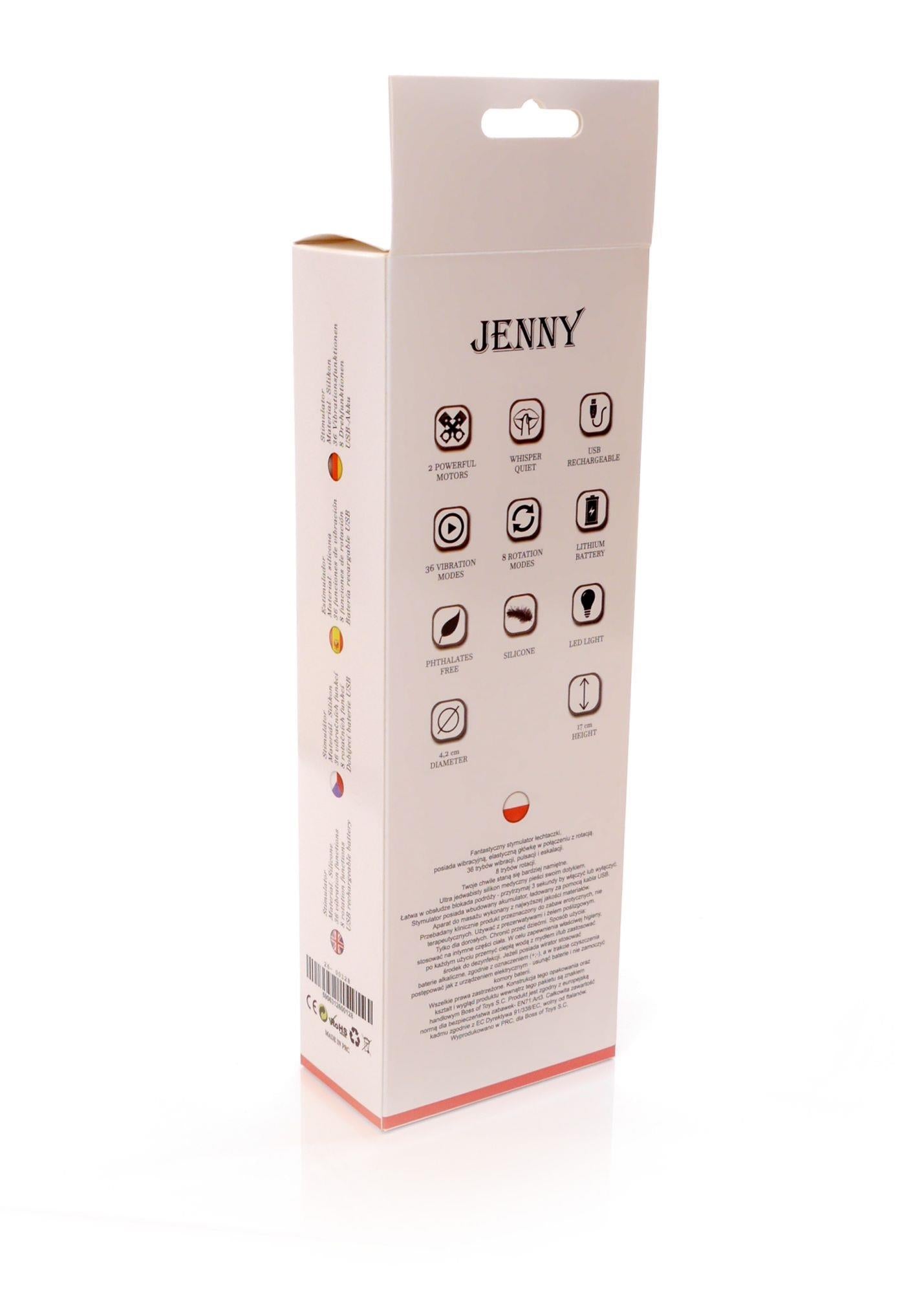 Vibreur JENNY Rose - Masseur 36 - Fonctions de vibration/rotation USB