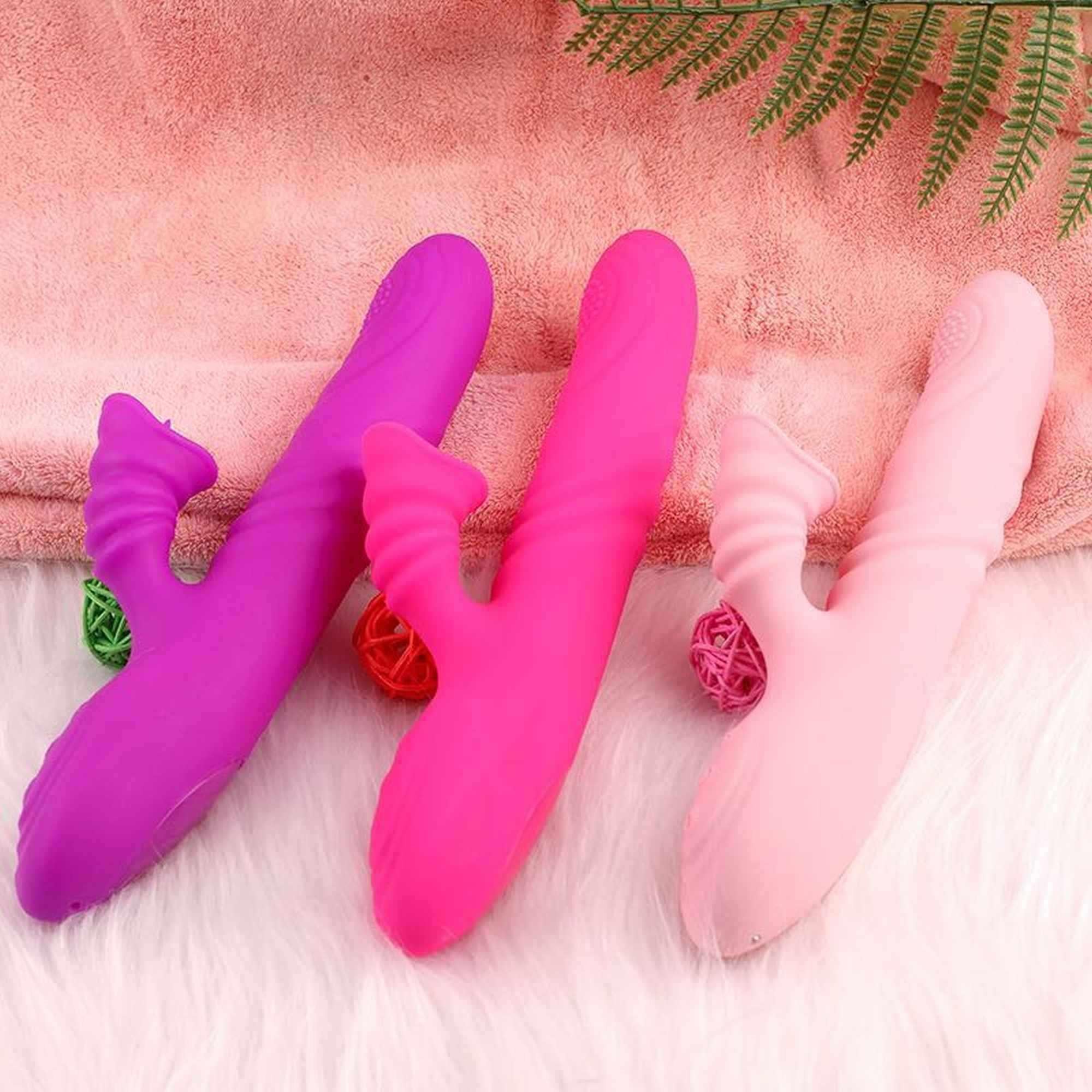 Vibrator-Angelia, USB 3 thrusting functions / 20 vibrations Purple