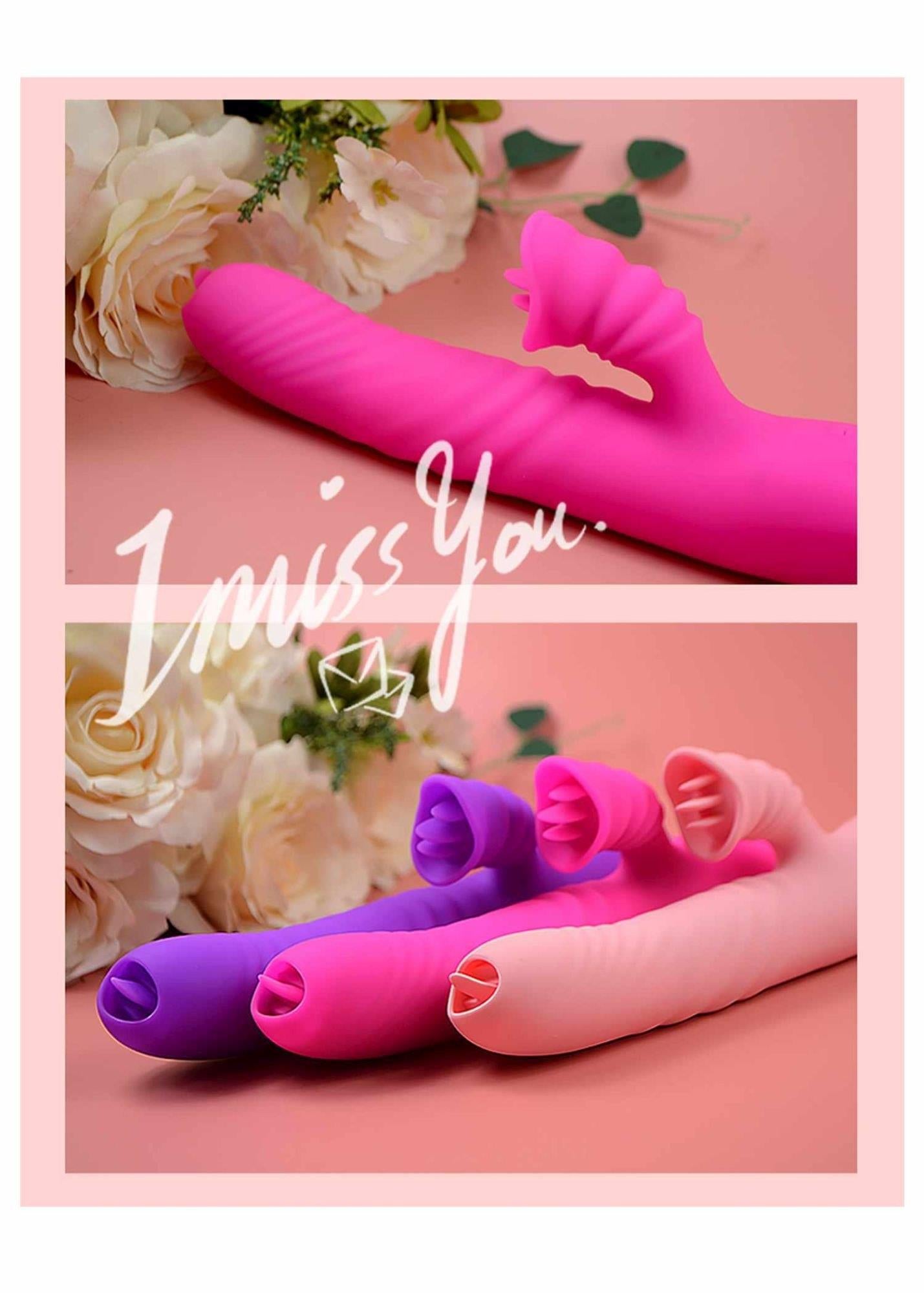 Vibromasseur Angelia USB 3 fonctions de pénétration / 20 vibrations Rose