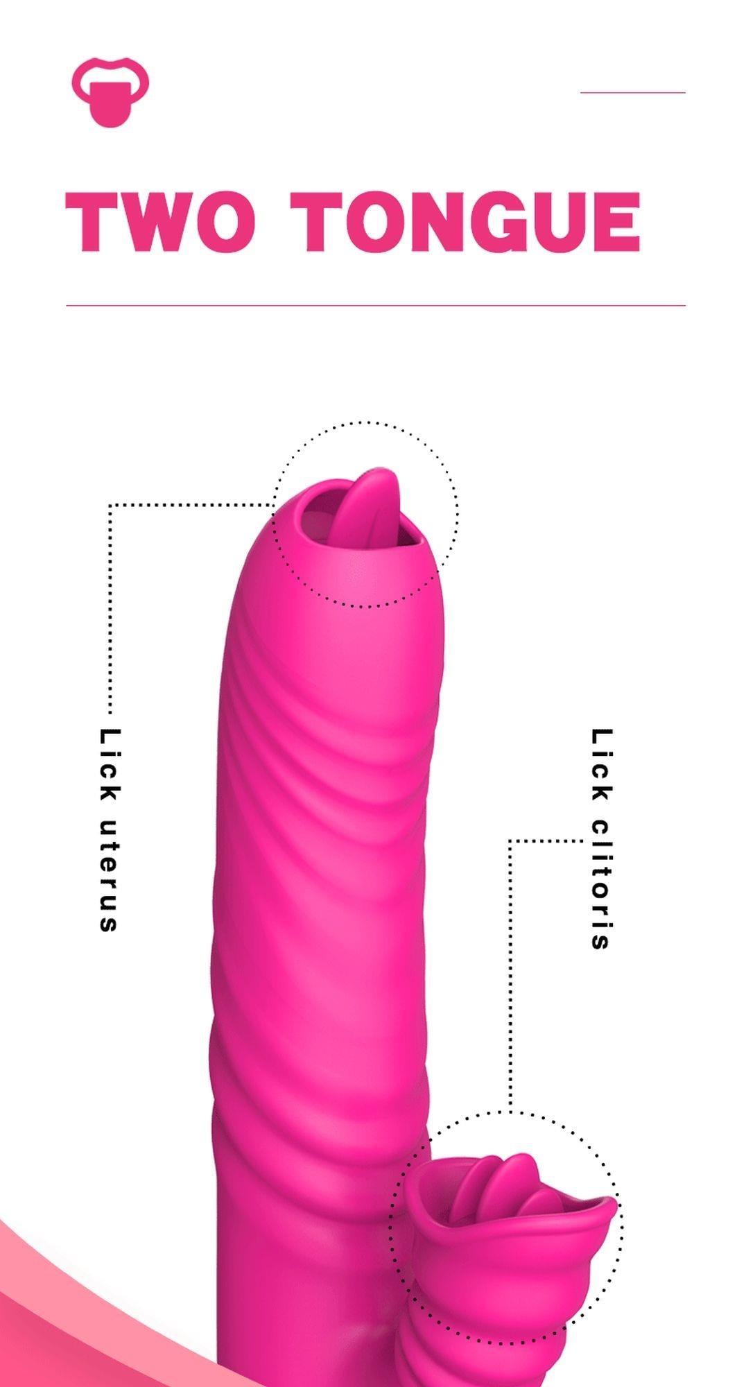 Vibromasseur Angelia USB 3 fonctions de pénétration / 20 vibrations Rose