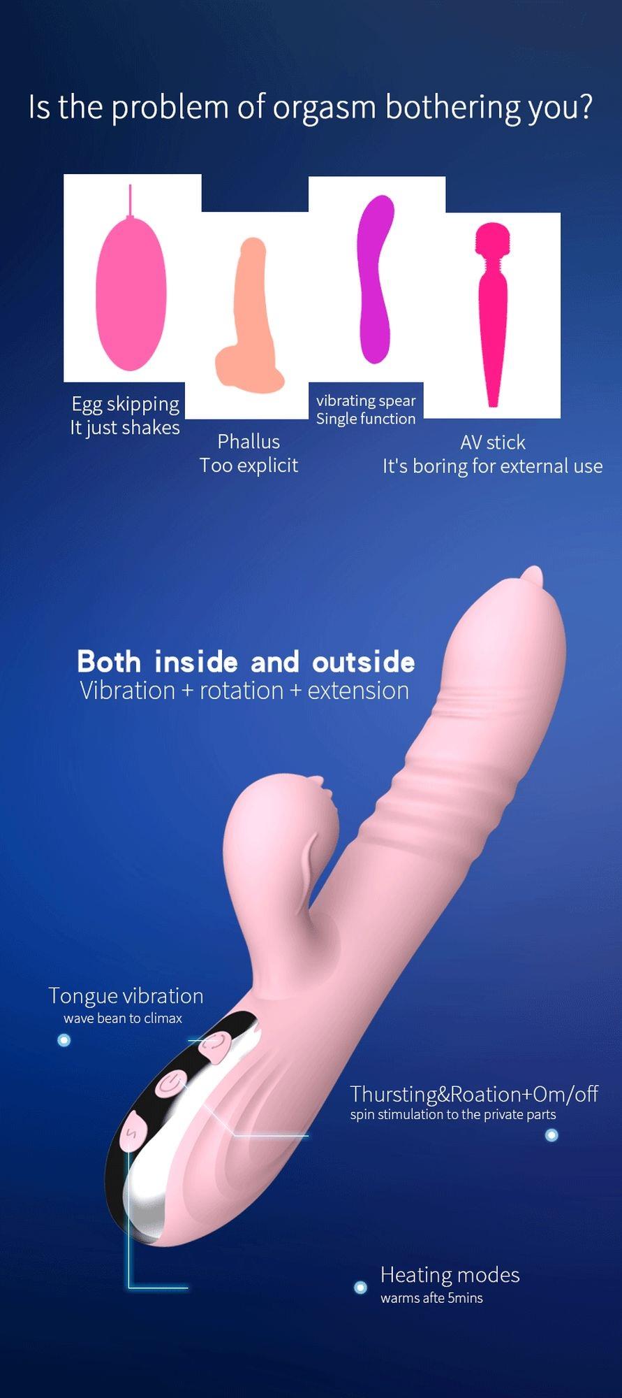 Vibromasseur-Fairy USB 3 fonctions de poussée / 20 vibrations
