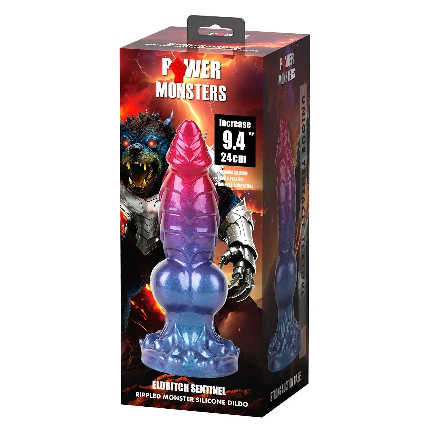 Power Monsters Sentinelle Eldritch – Godemichet en silicone ondulé Monstre 24 cm