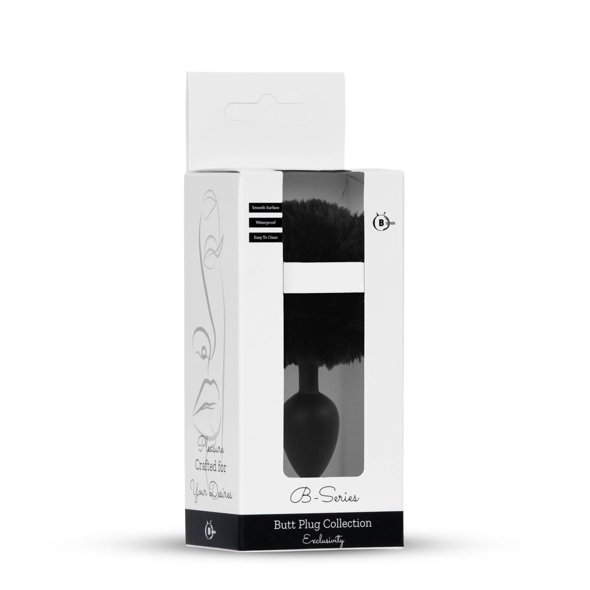 Plug-Jewellery Silicon PLUG - Bunny Tail - Black