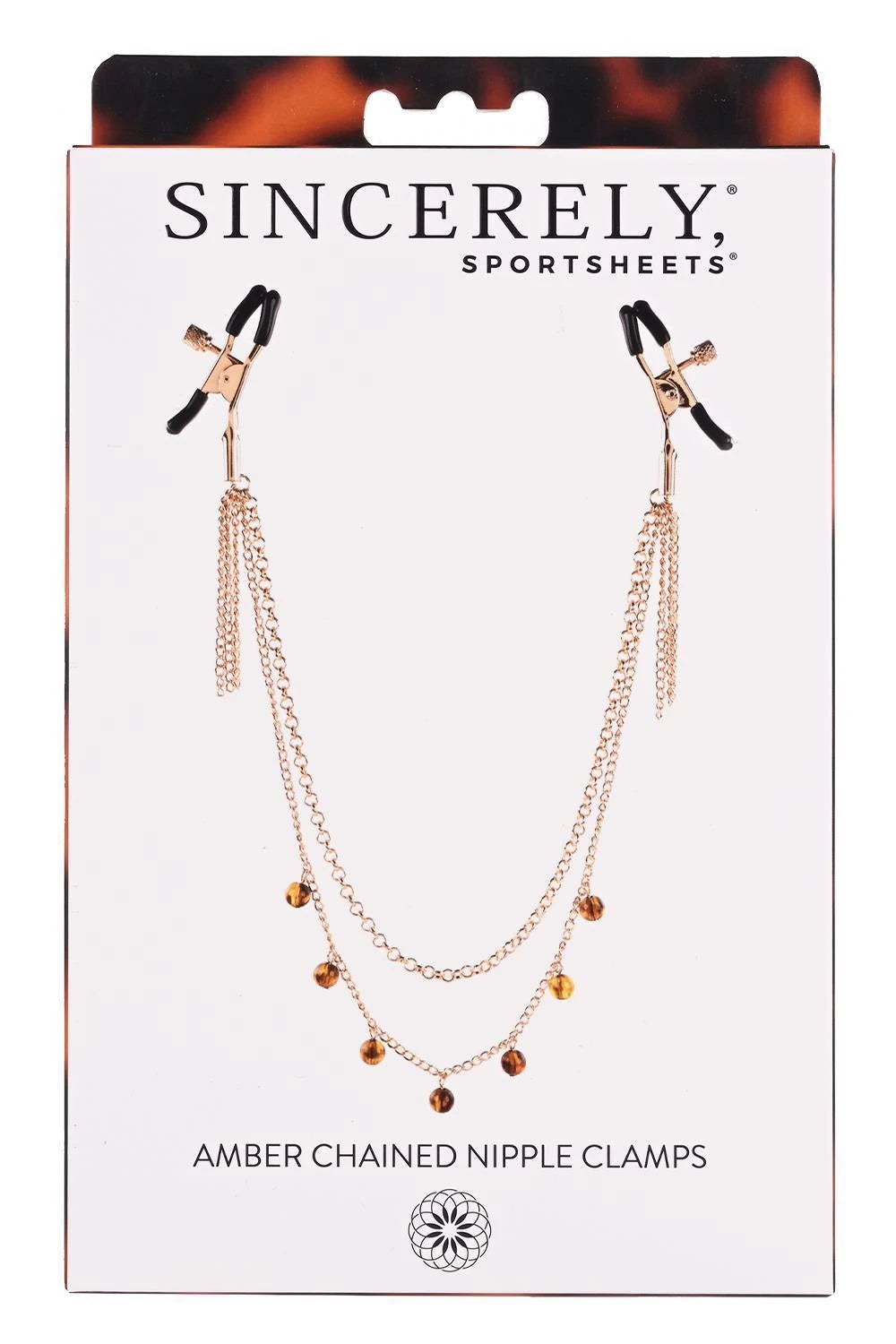 SPORTSHEETS AMBER CHAINED NIPPLE CLAMPS
